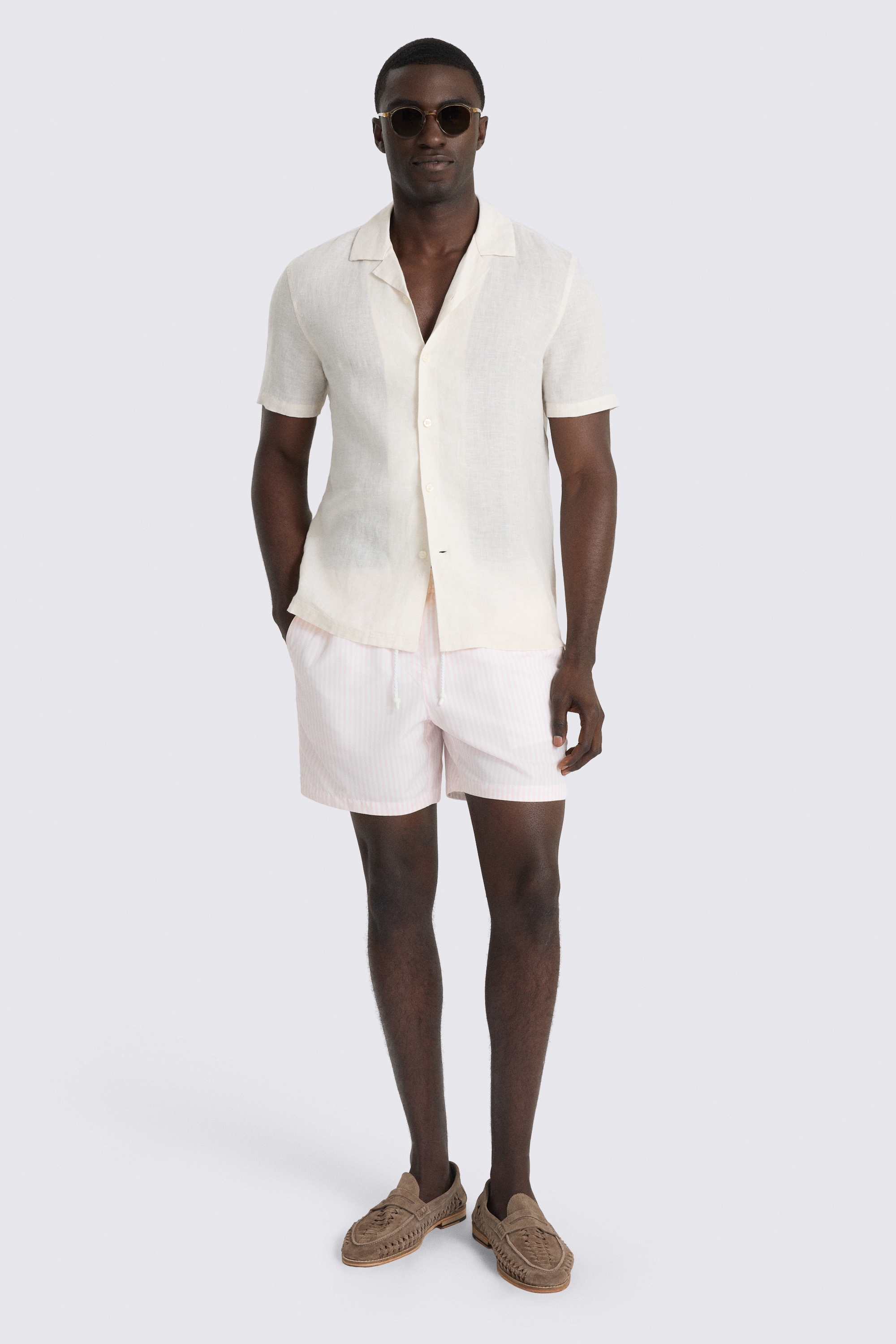 Pink Stripe Swim Short 