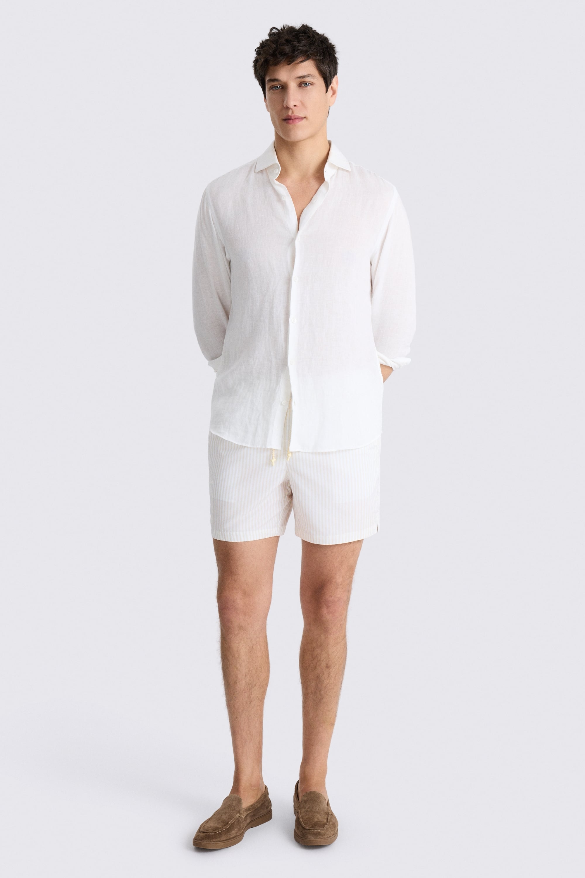 Neutral Stripe Swim Short 