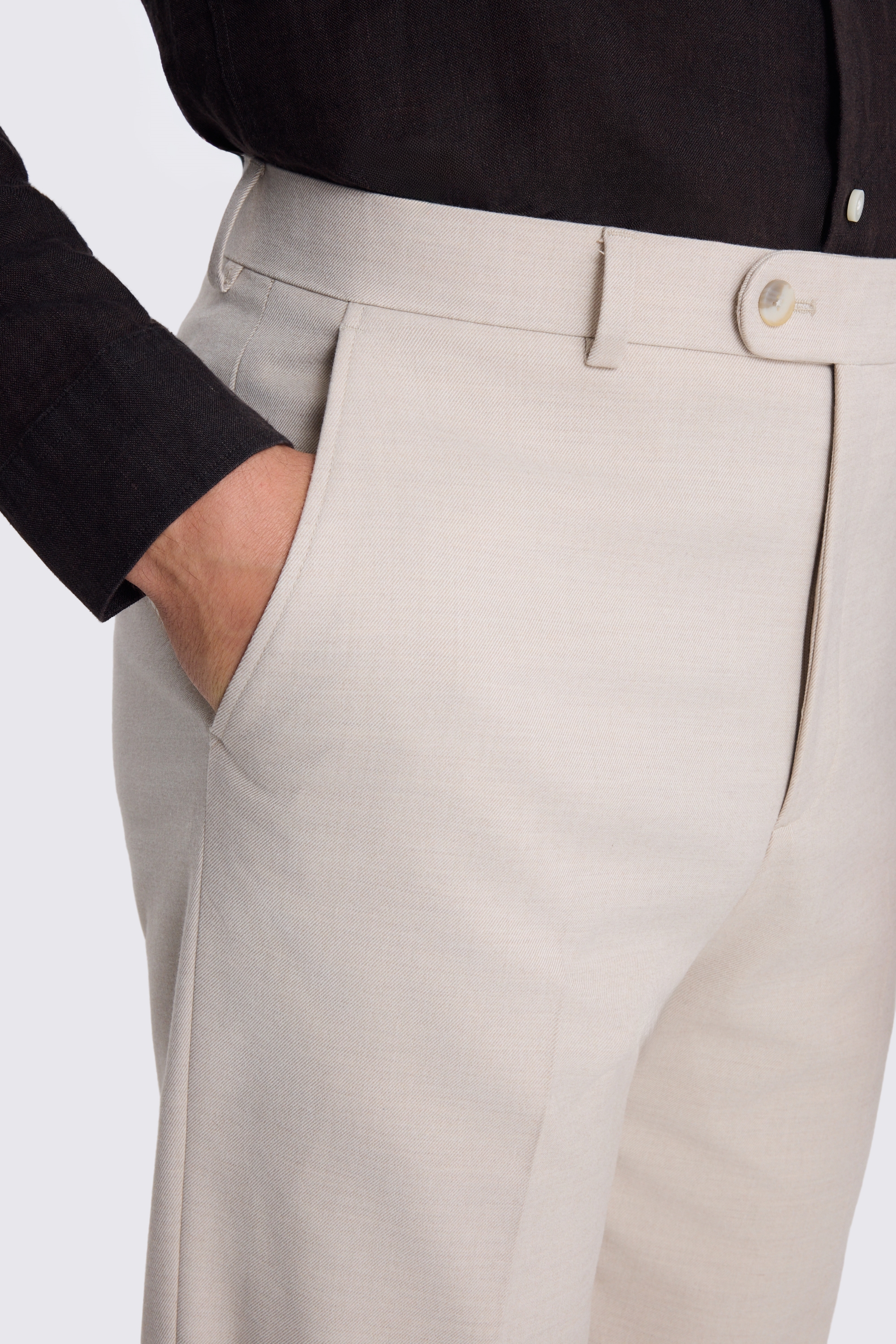 Relaxed Fit Light Camel Trousers