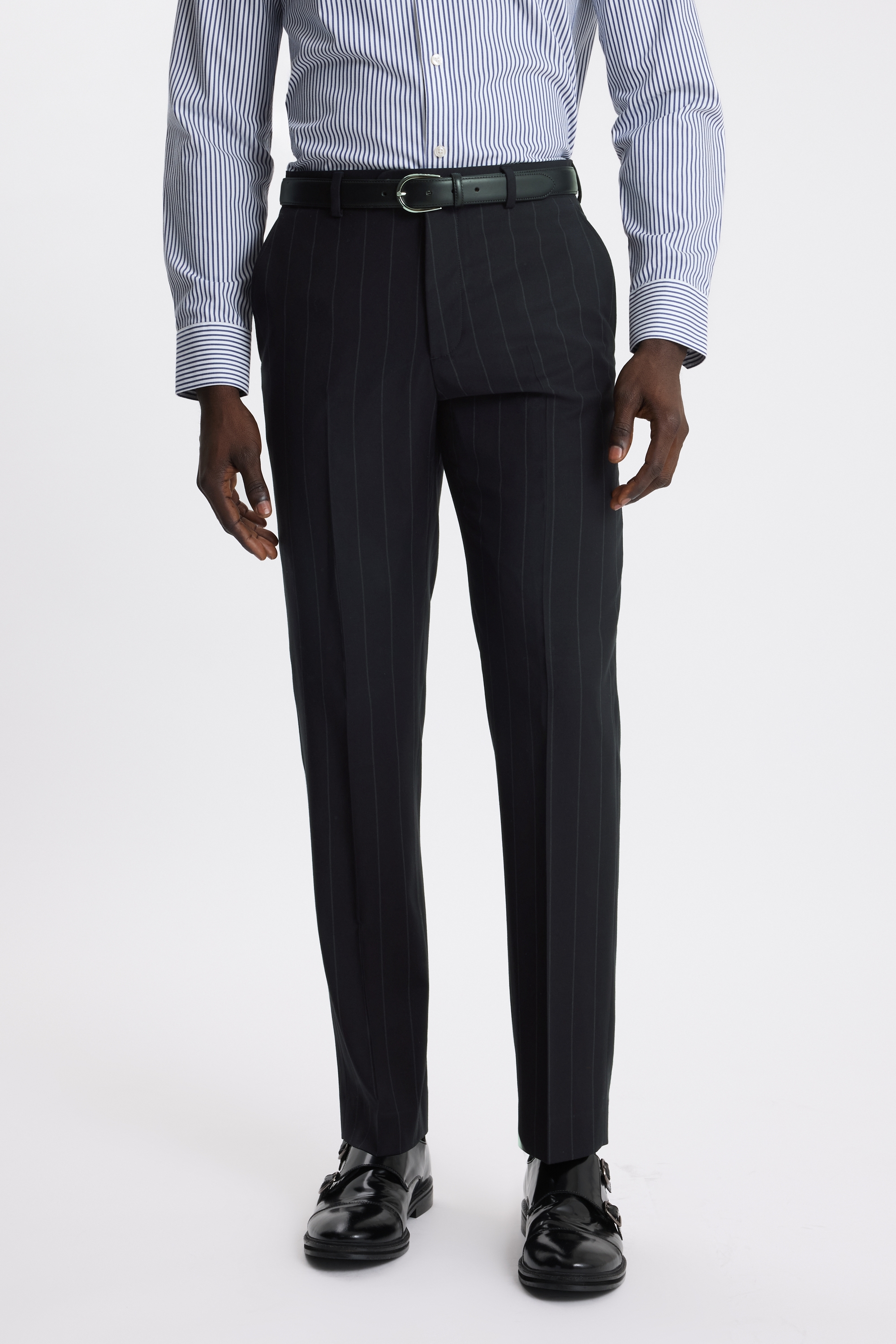 Tailored Fit Navy Stripe Pant