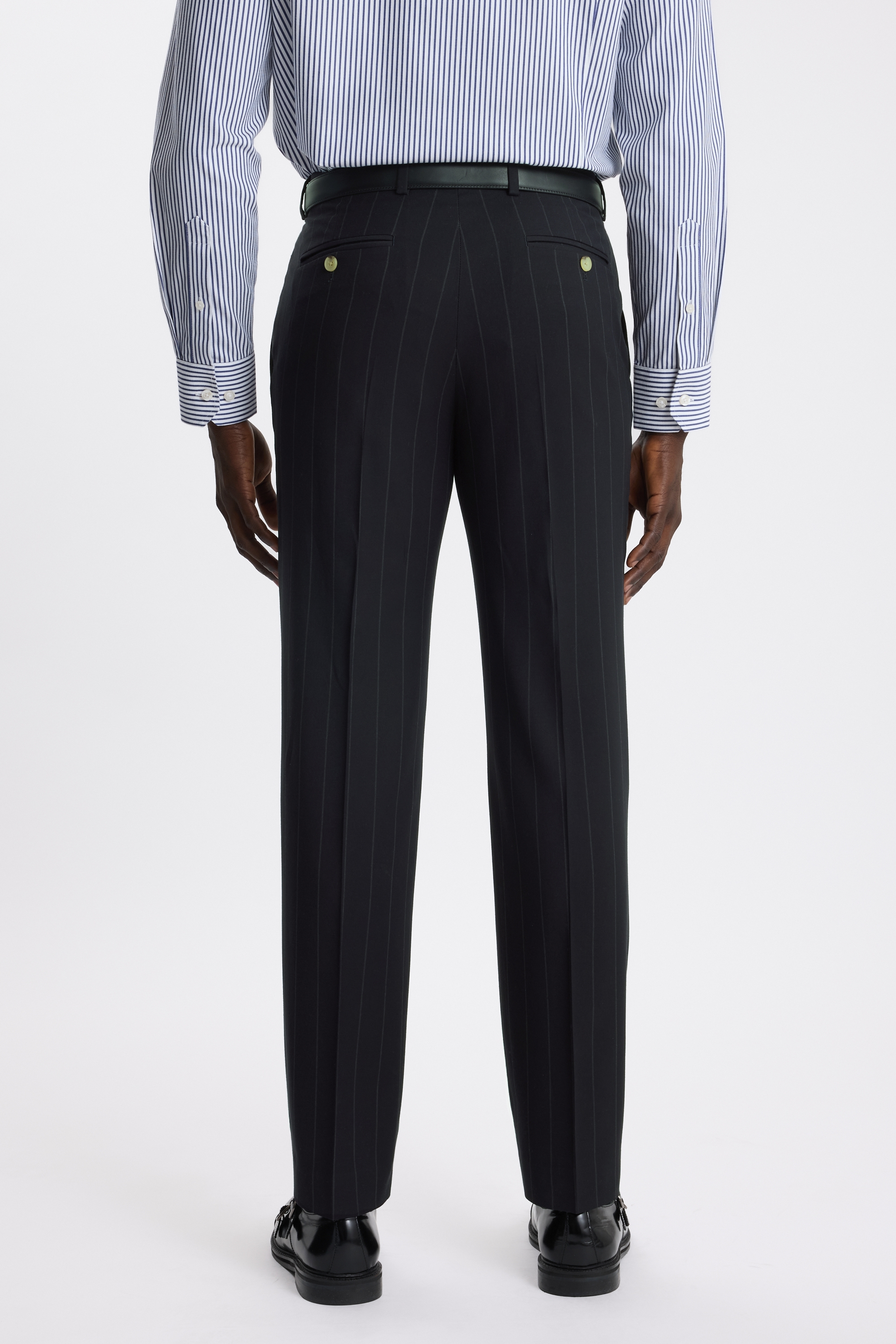 Tailored Fit Navy Stripe Pant