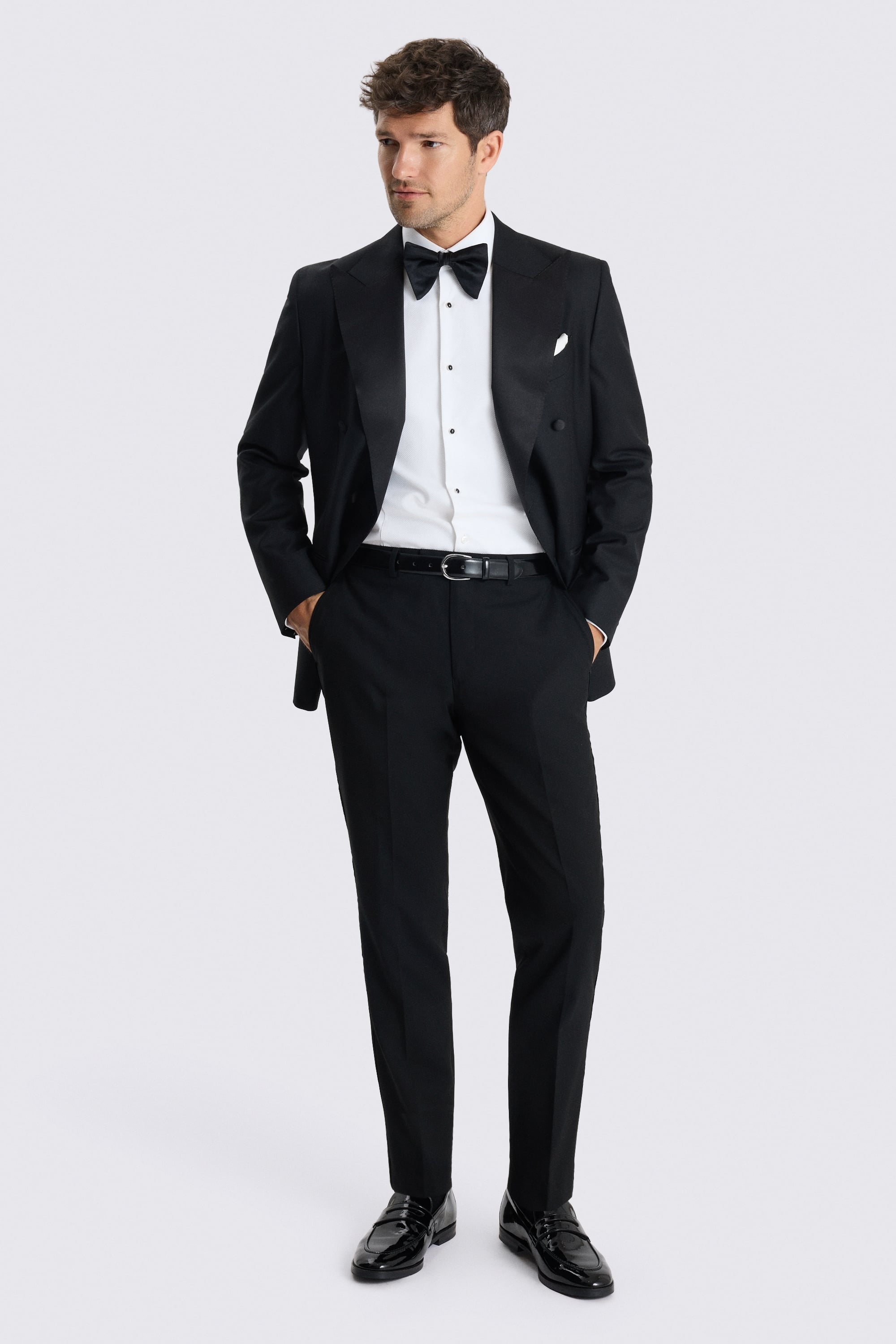 Tailored Fit BlackTwill Suit Jacket