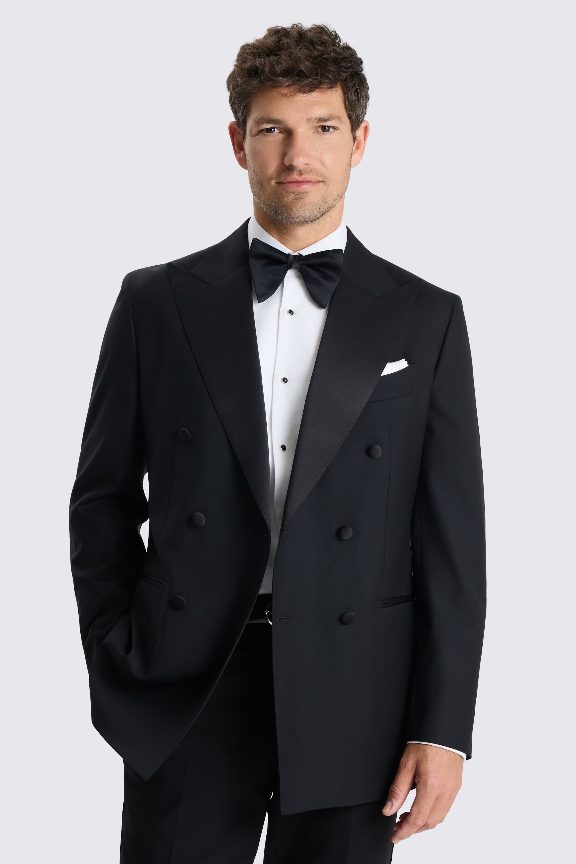 Tailored Fit BlackTwill Suit Jacket