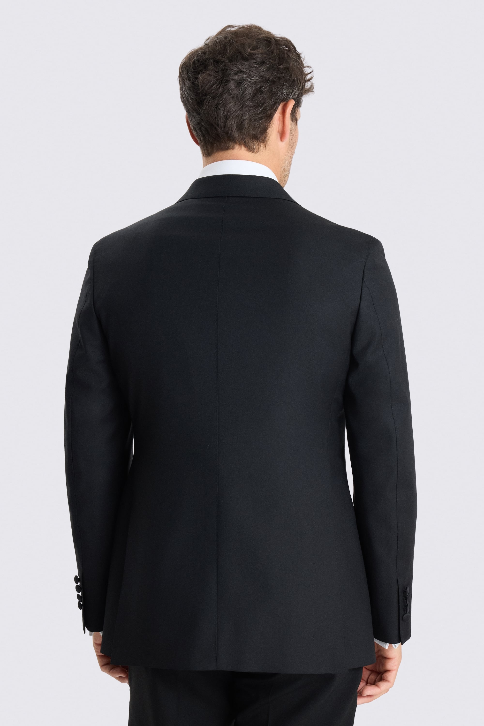 Tailored Fit BlackTwill Suit Jacket
