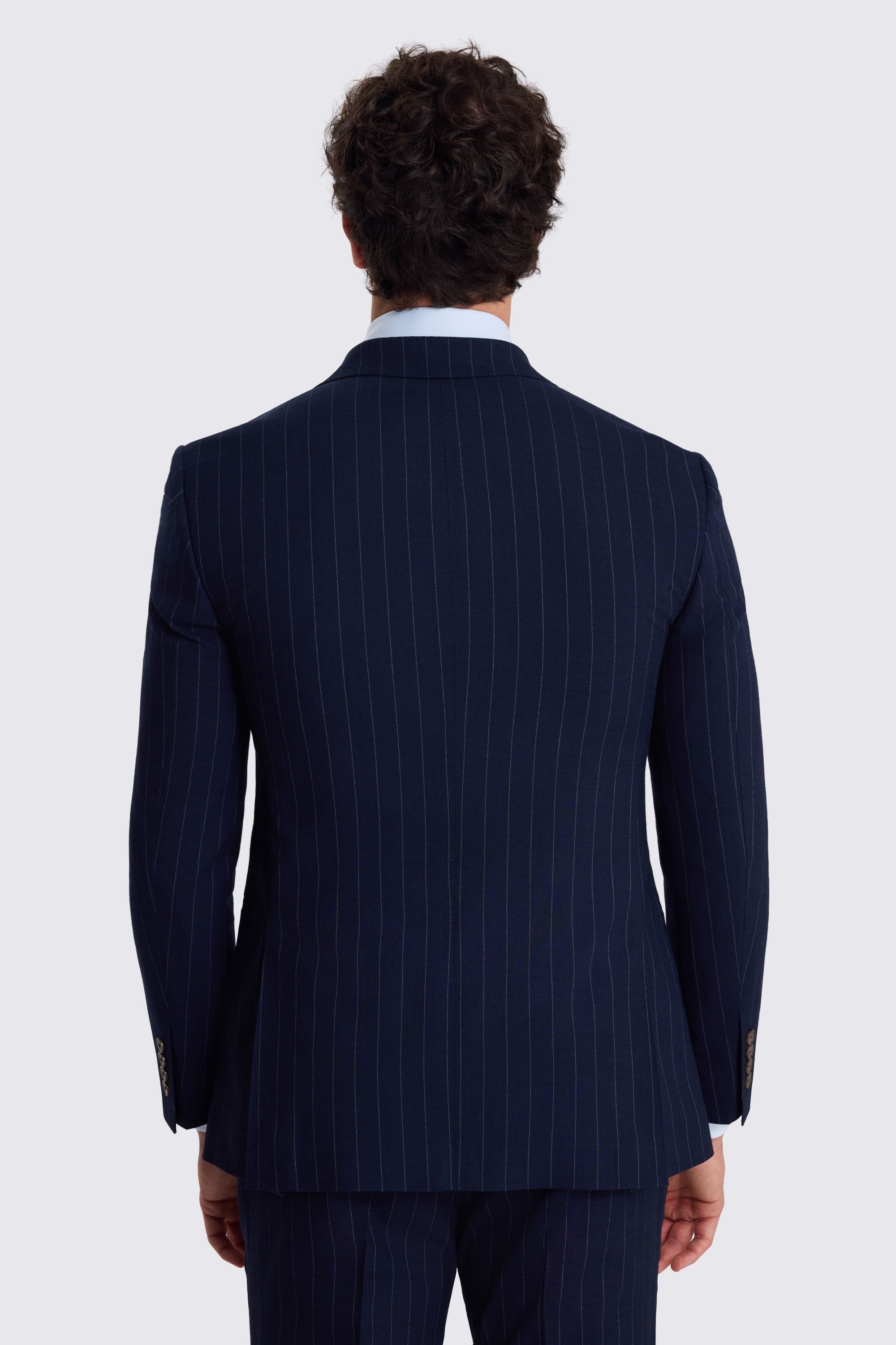 Slim Fit Navy Stripe Suit Jacket 