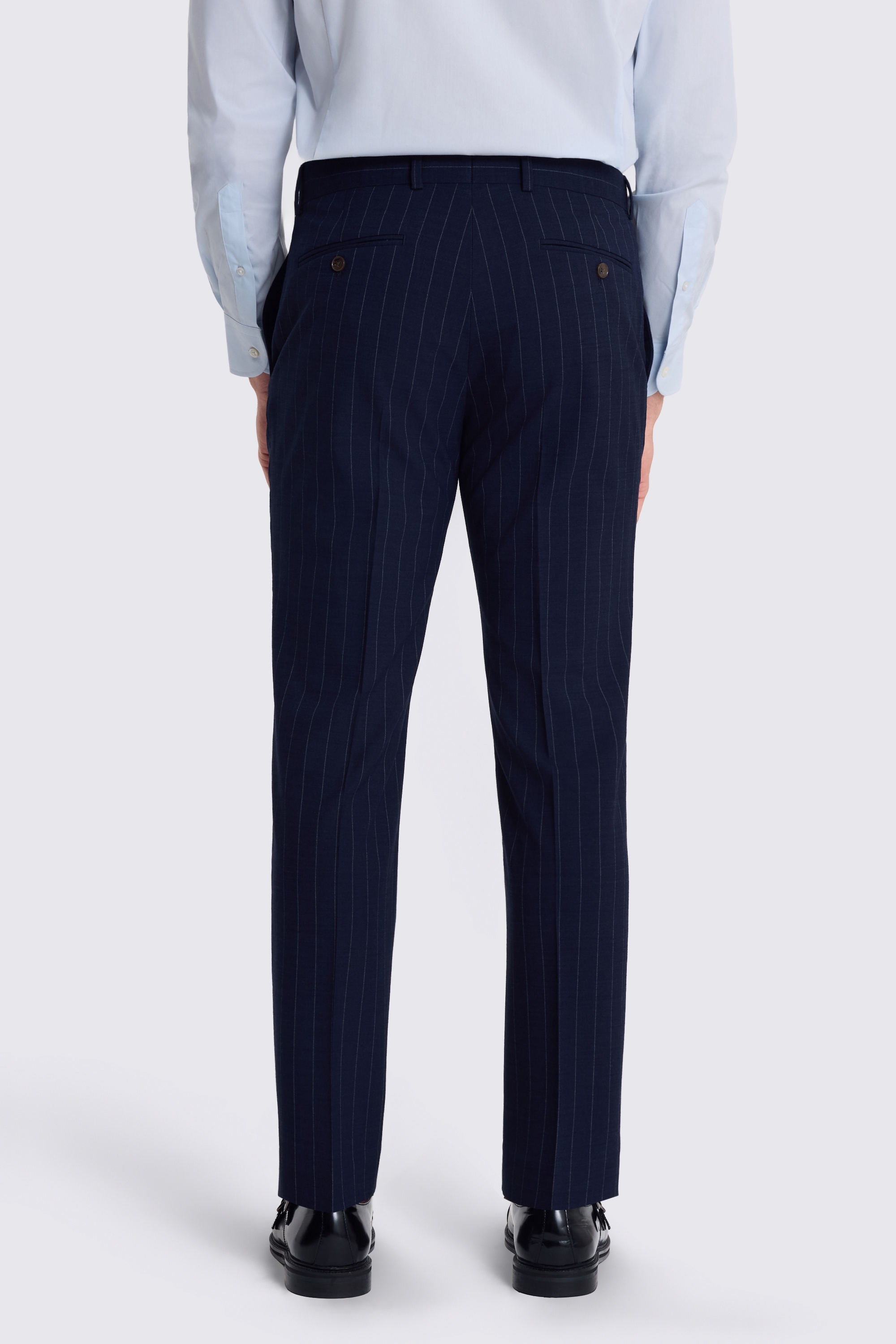 Slim Fit Navy Stripe Trouser