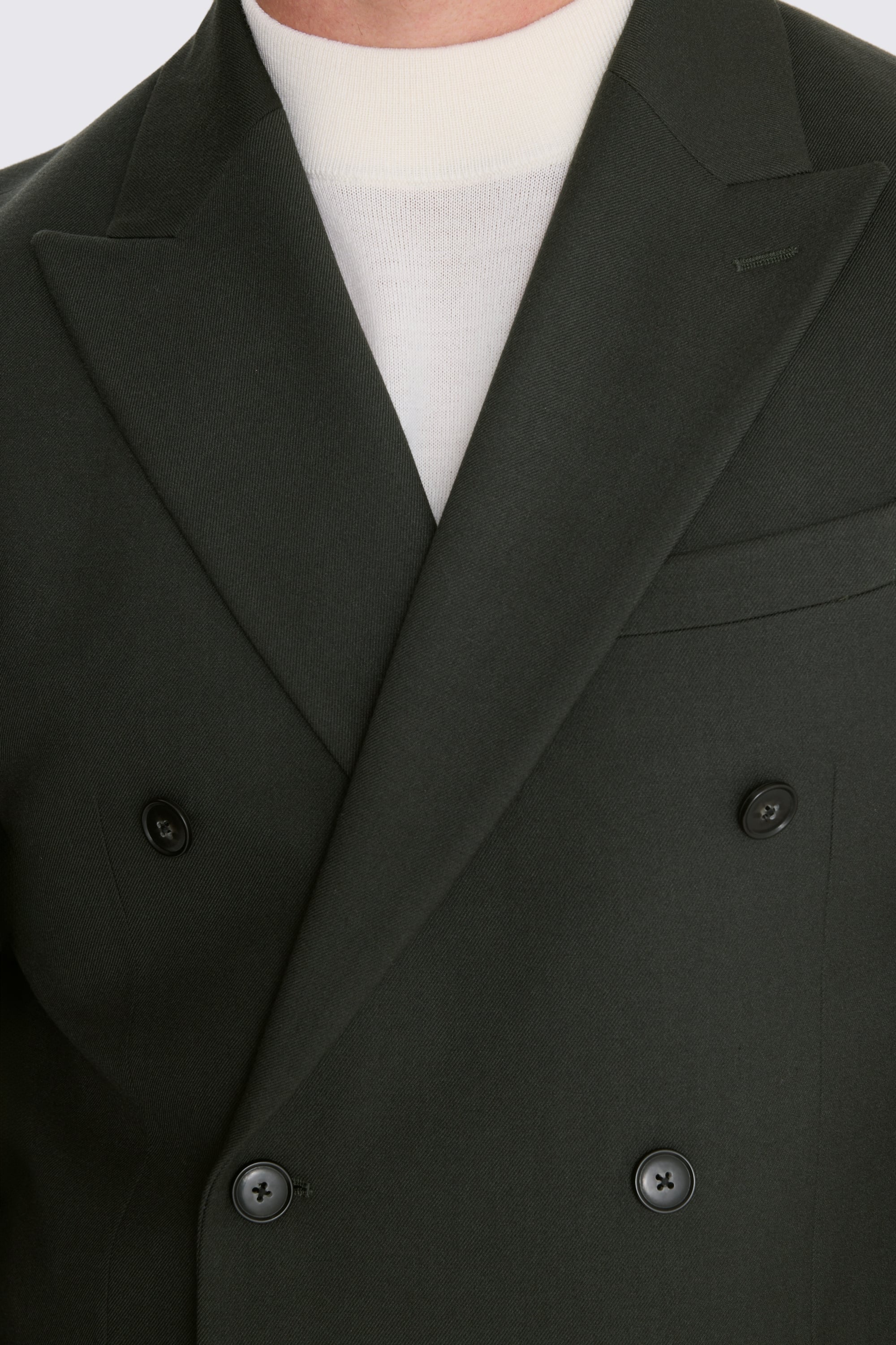 Slim Fit Khaki Flannel Suit Jacket 