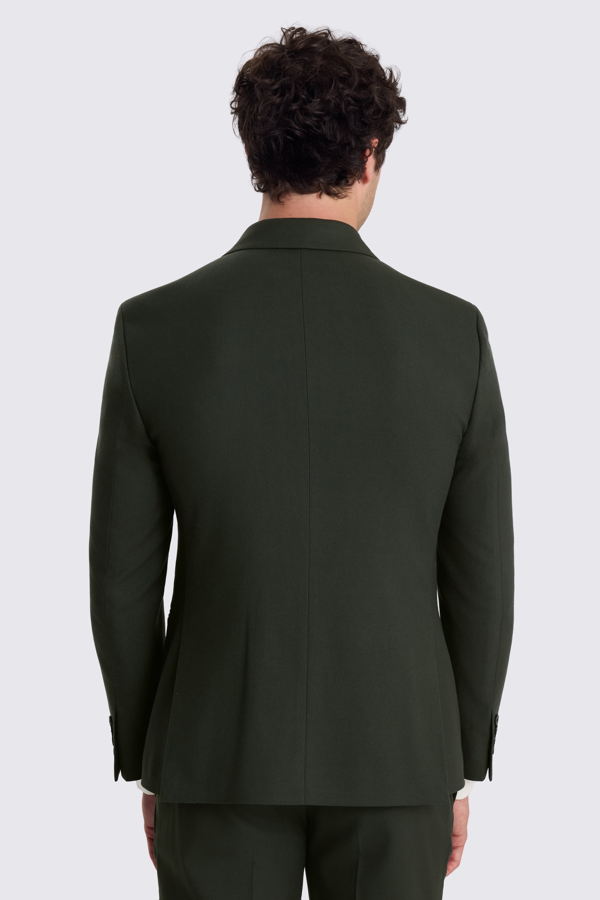 Slim Fit Khaki Flannel Suit Jacket 