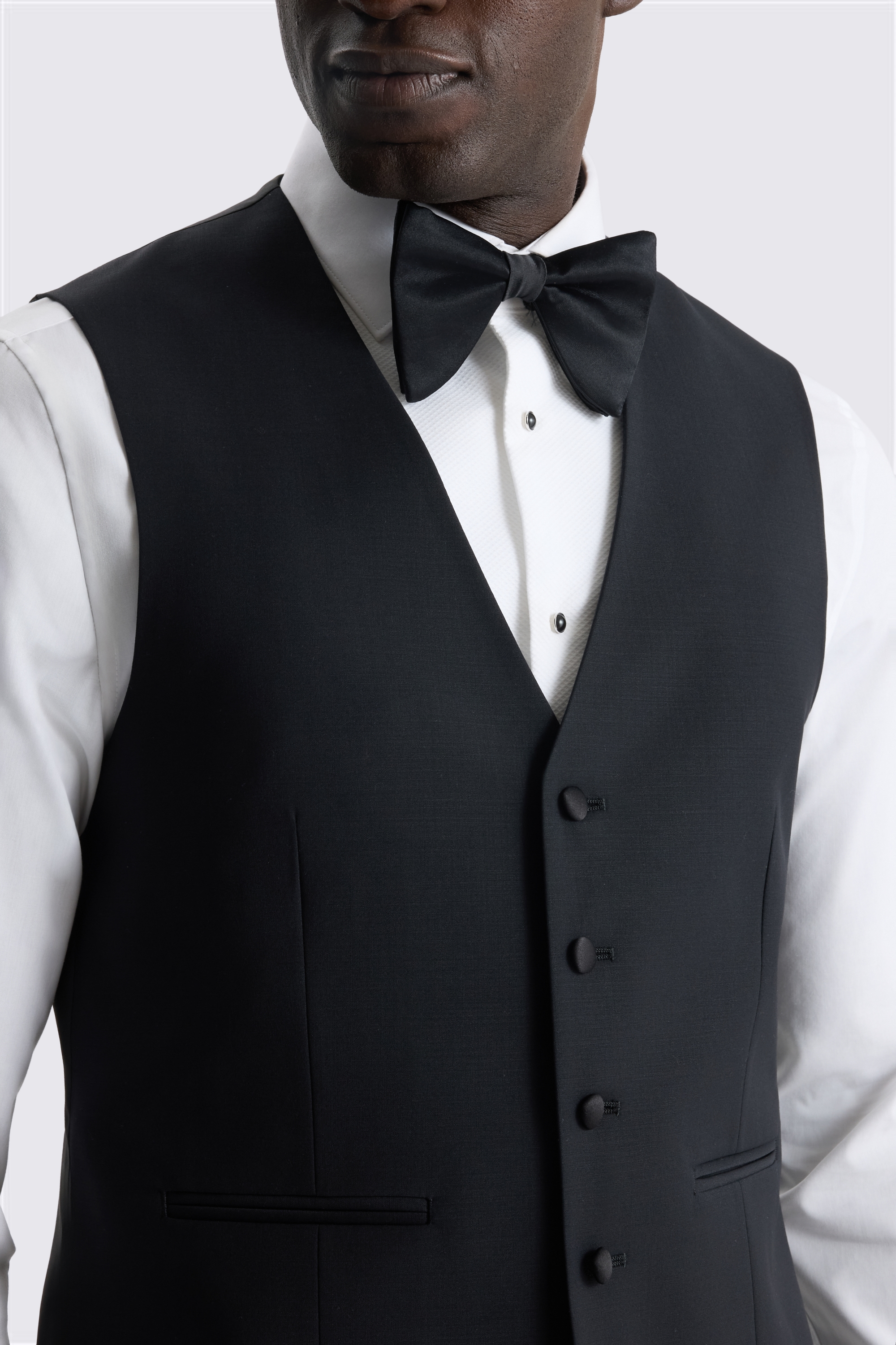 Tailored Fit Performance Black Dresswear Waistcoat