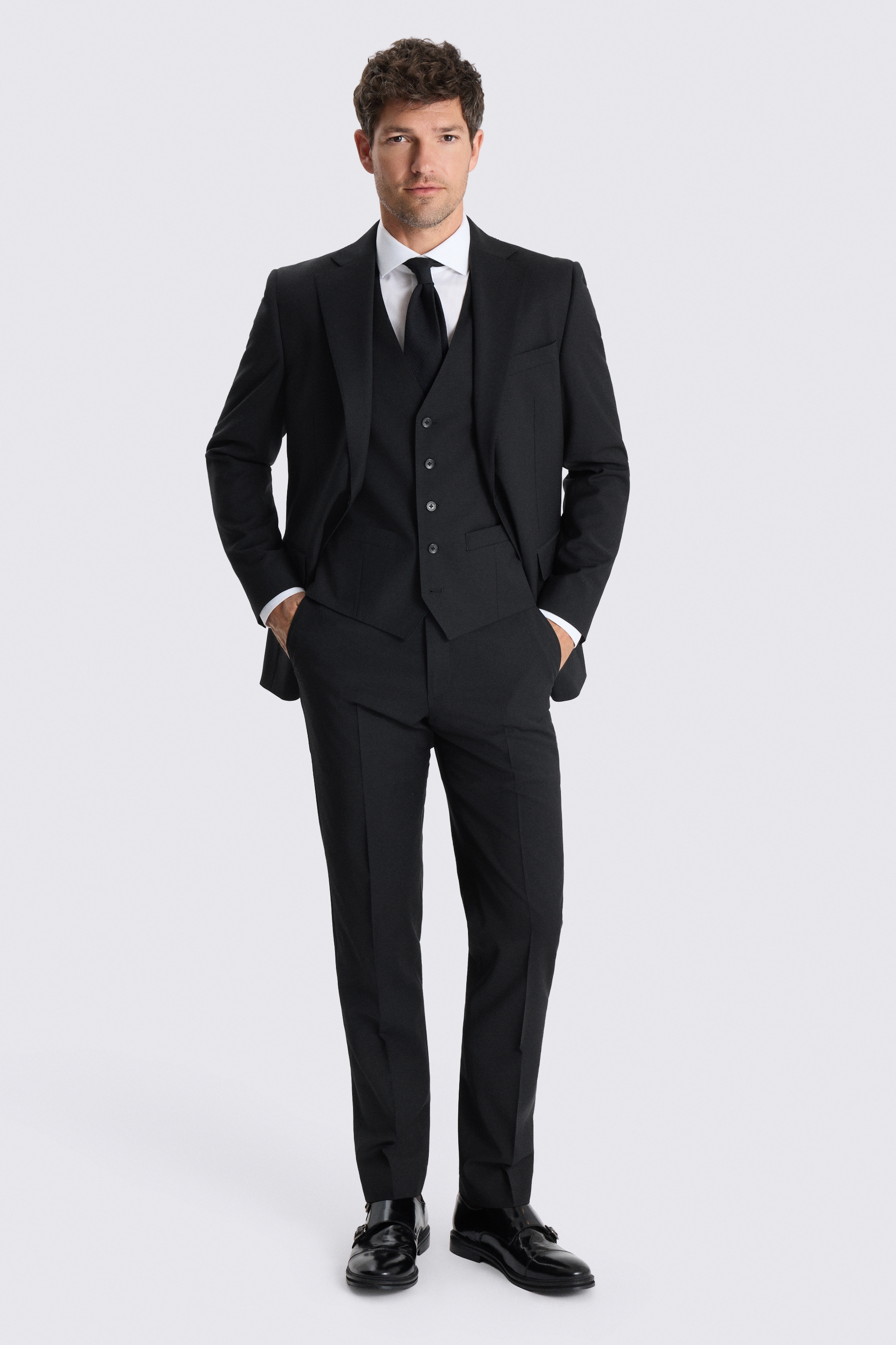 Tailored Fit Black Performance Suit Jacket