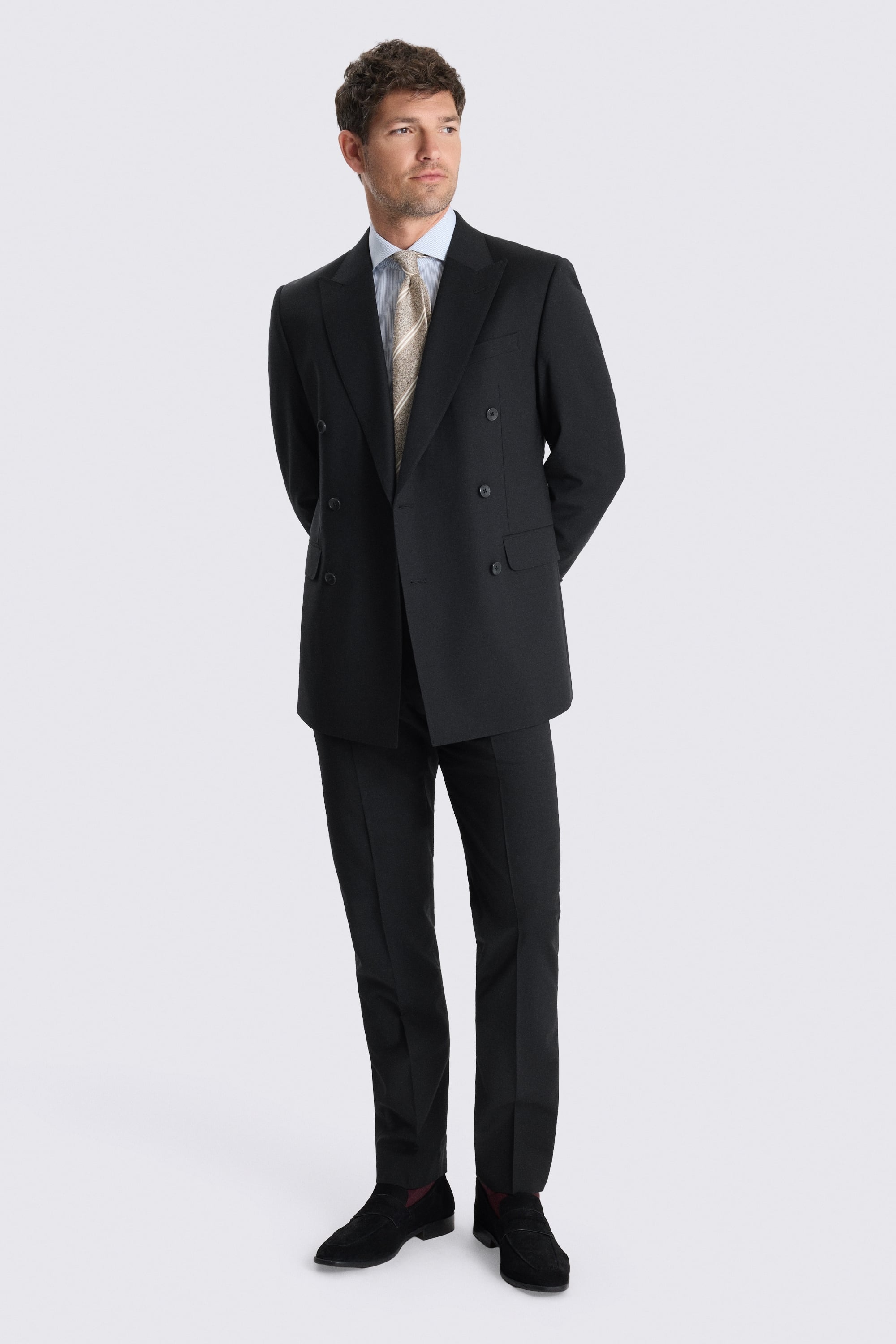 Tailored Fit Black Performance Suit Jacket