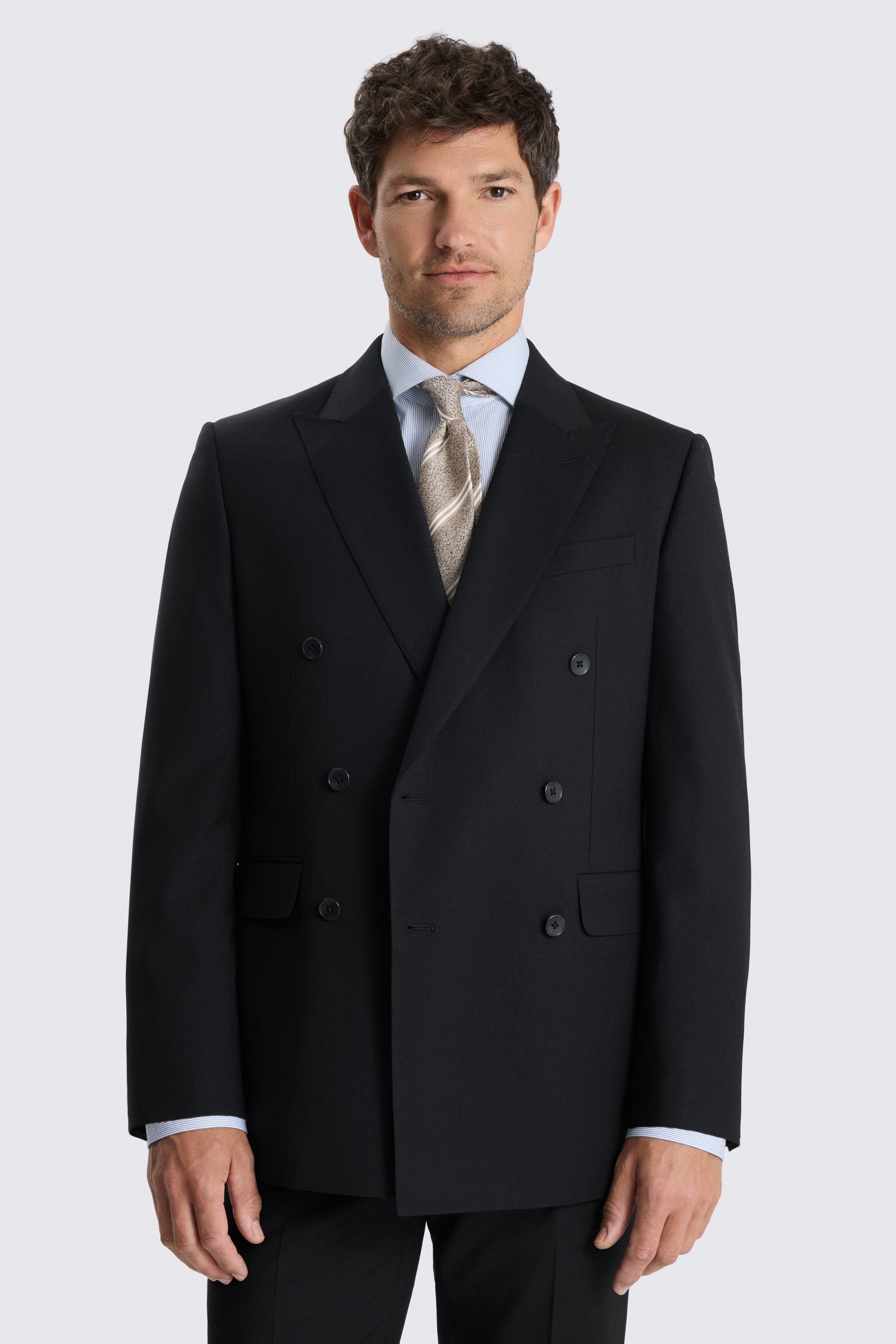 Tailored Fit Black Performance Suit Jacket
