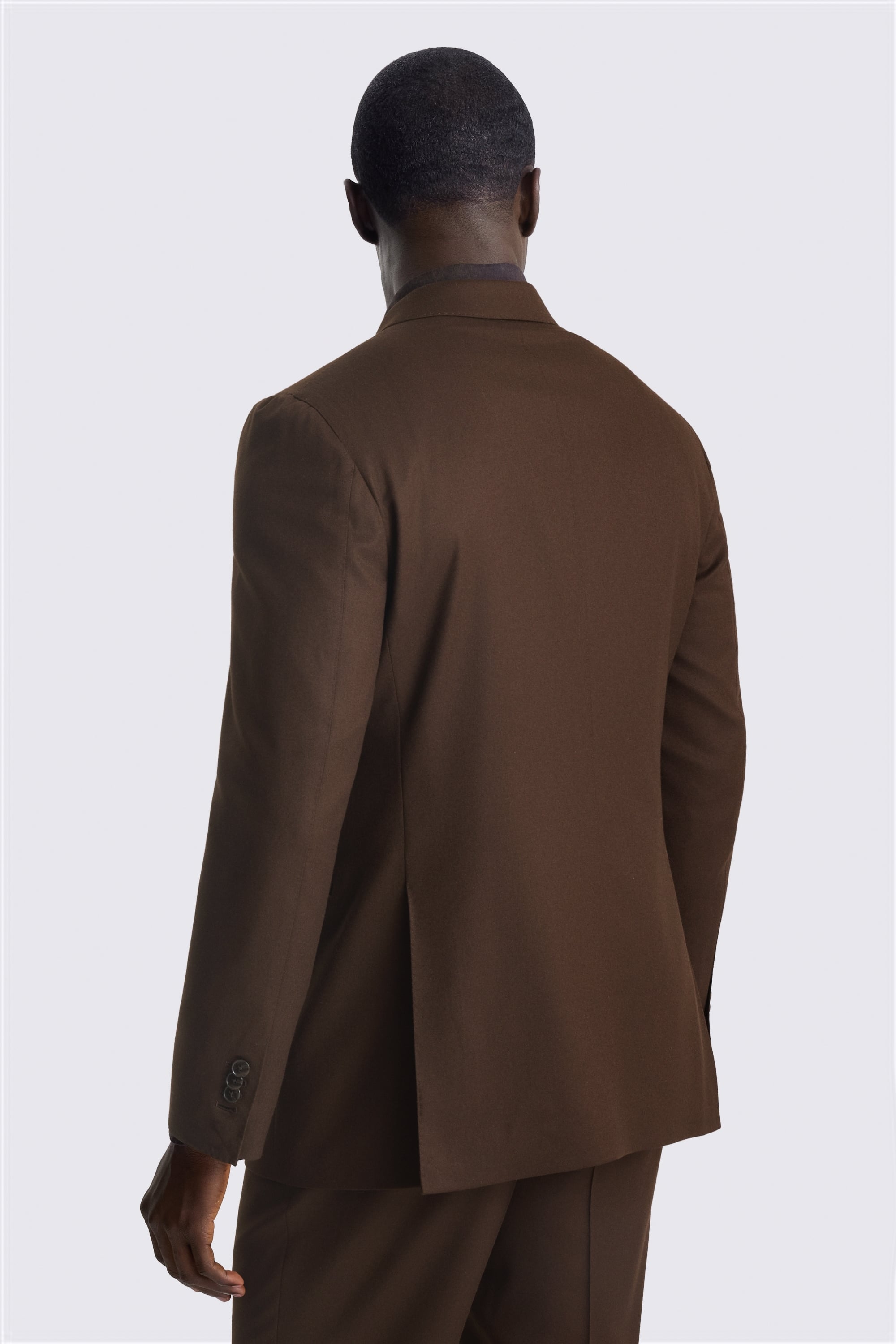 Italian Tailored Fit Chestnut Flannel Suit