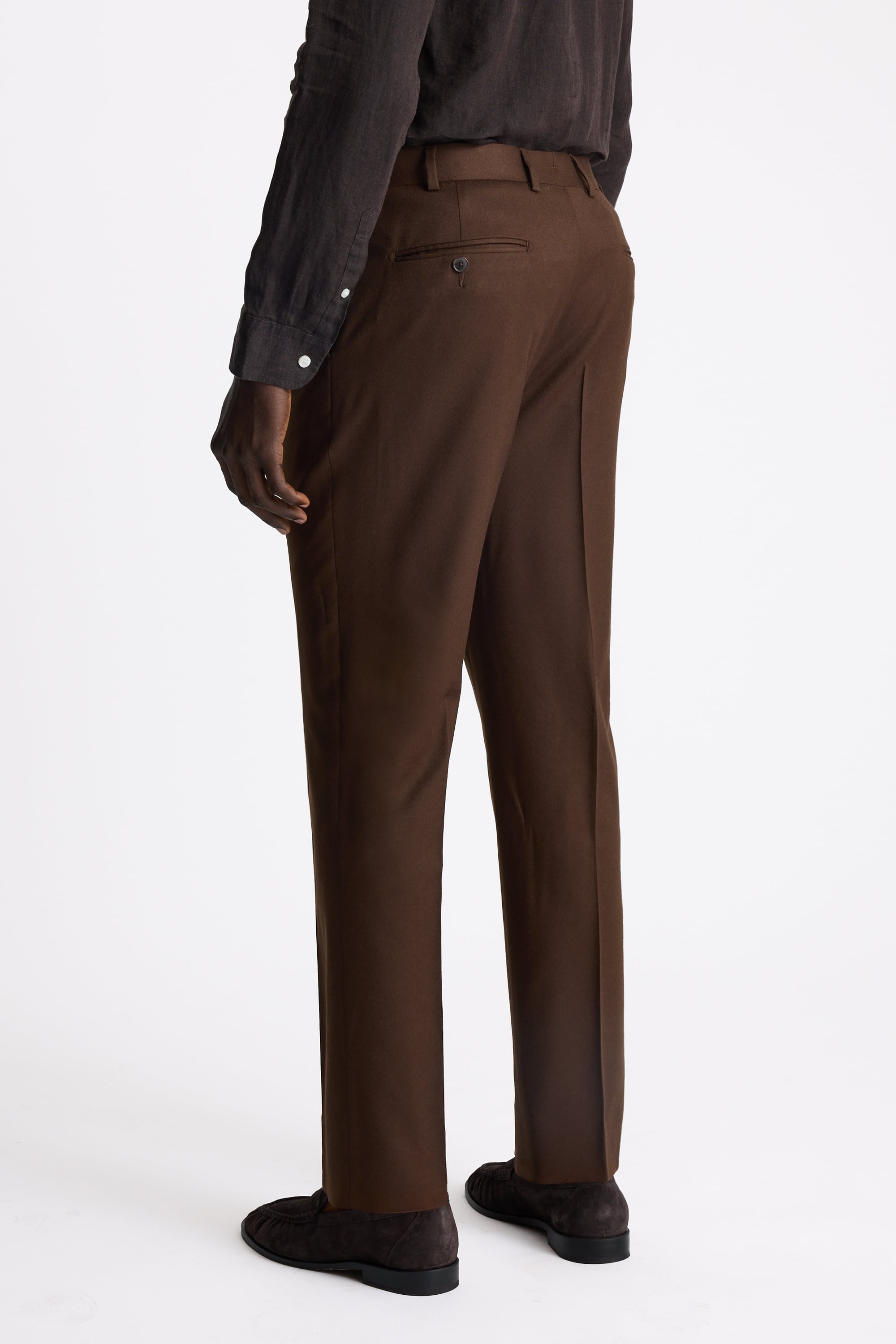 Tailored Fit Chestnut Flannel Trouser