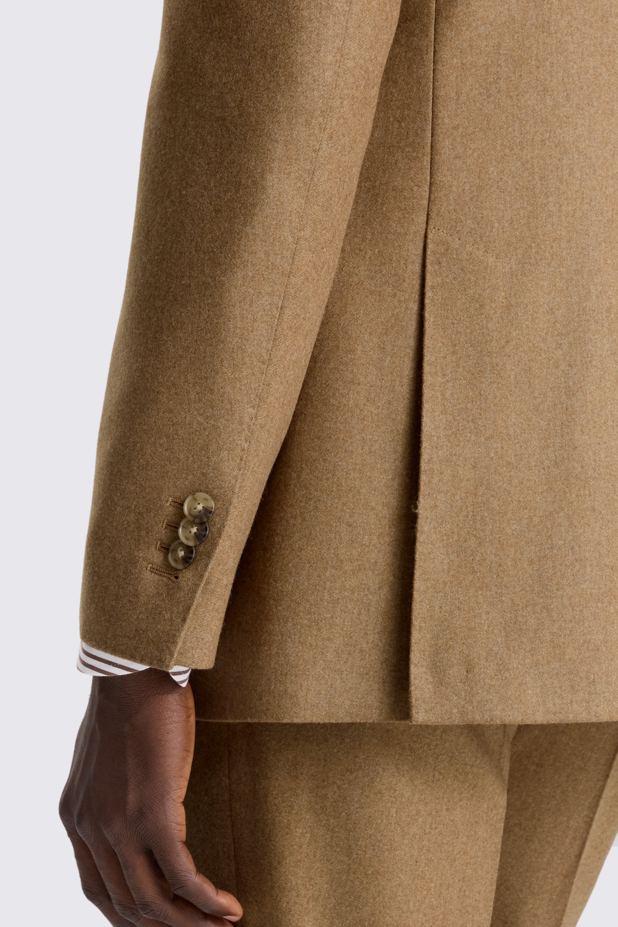 Tailored Fit Gold Flannel Suit