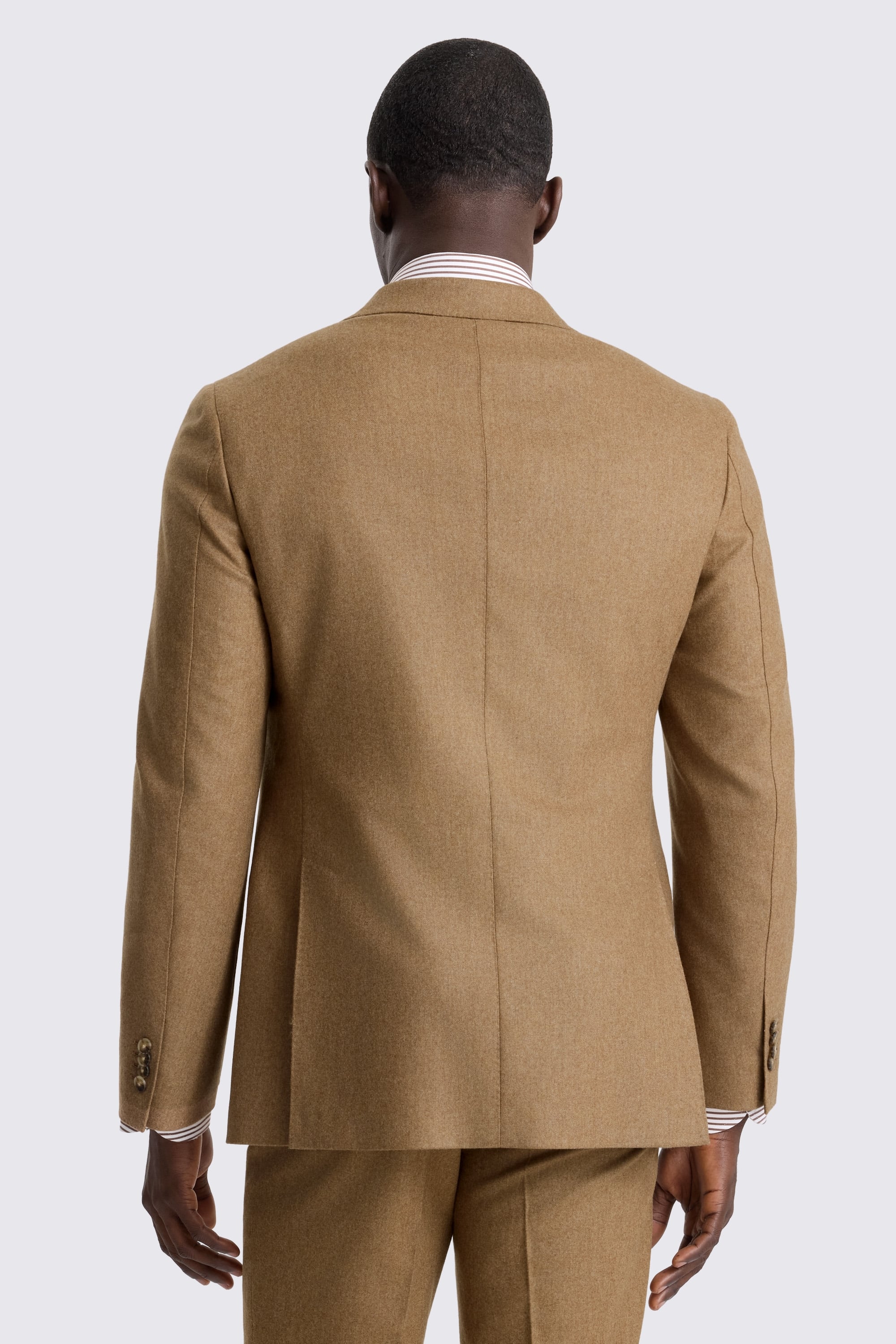 Tailored Fit Gold Flannel Suit