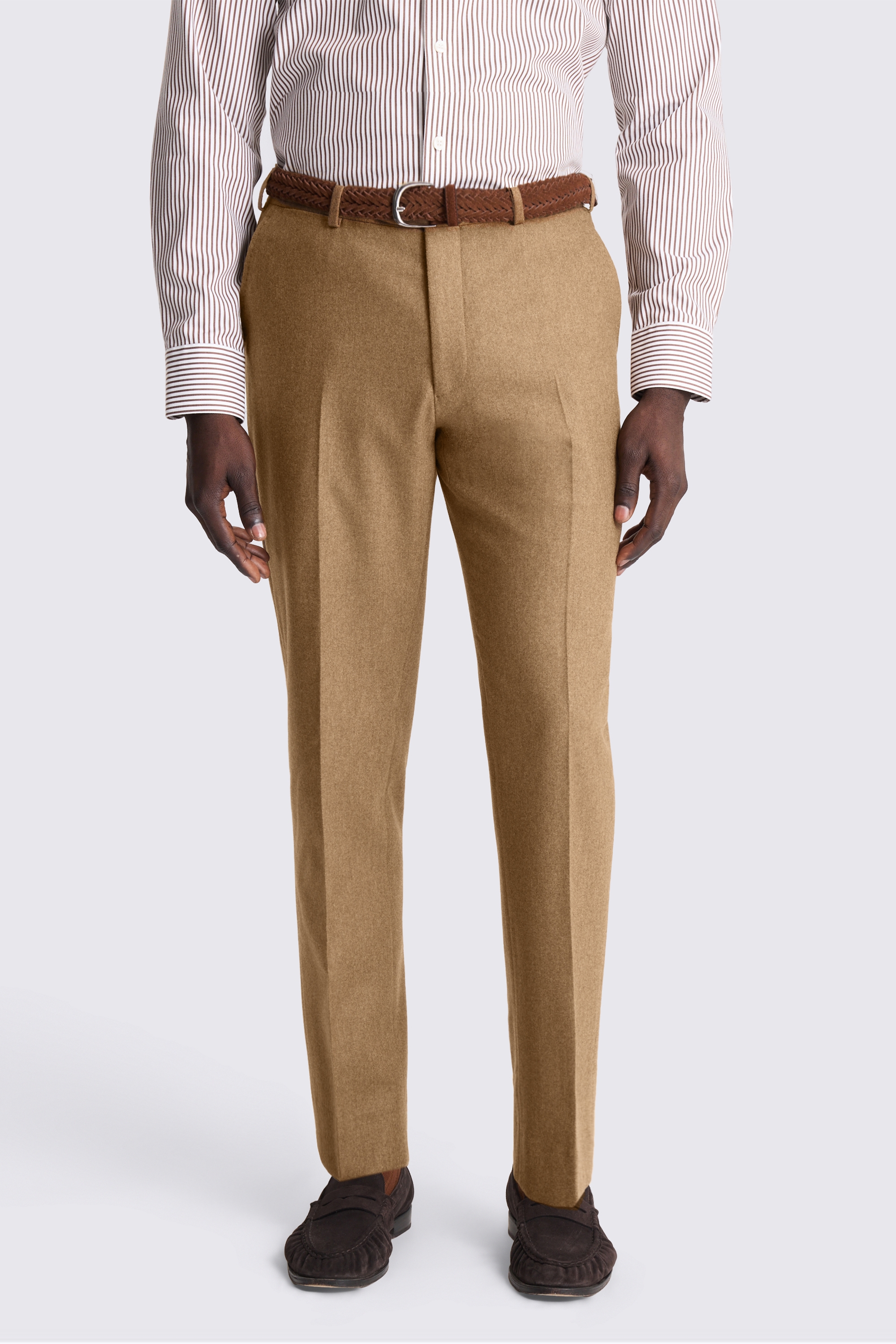 Tailored Fit Gold Flannel Trouser