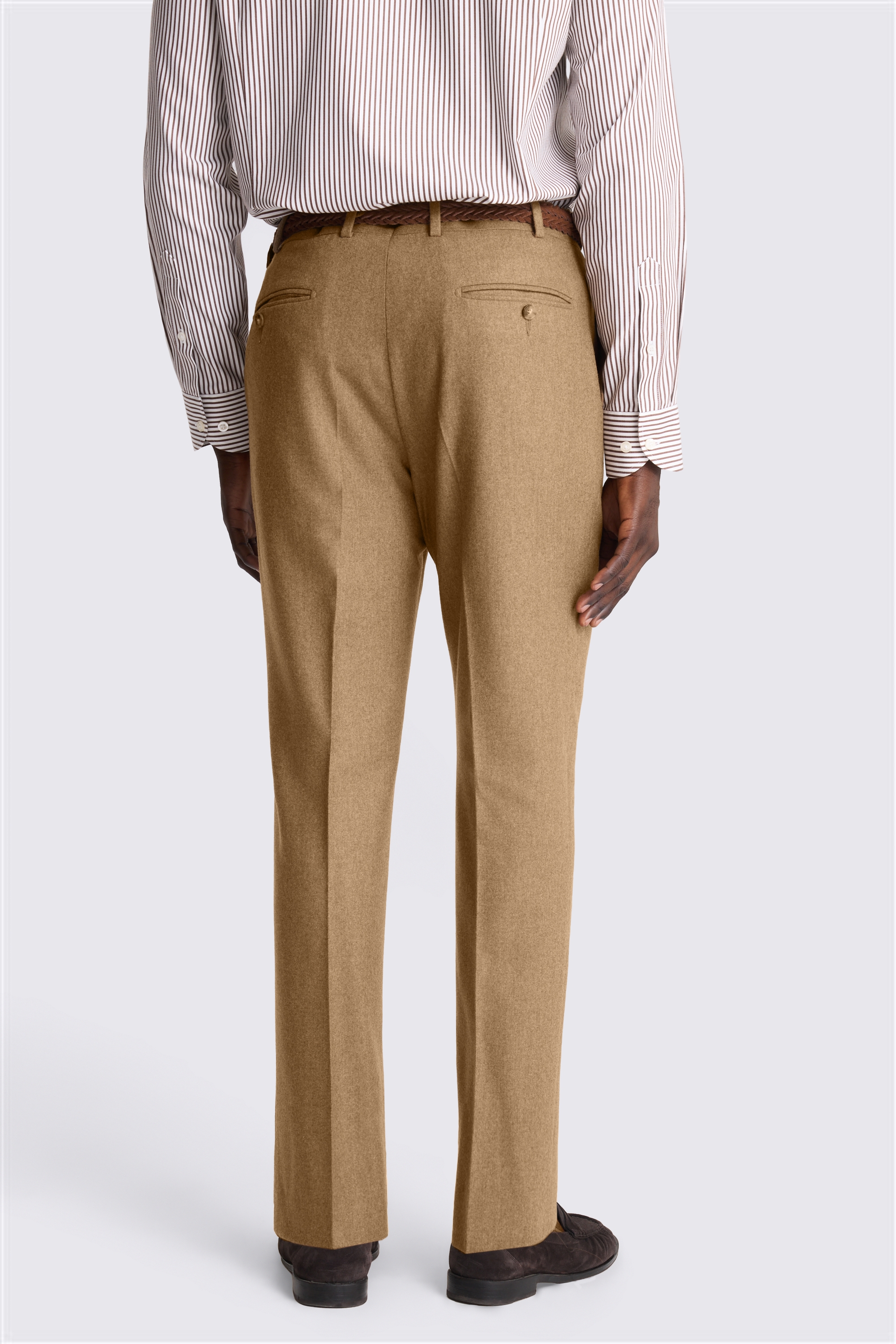 Tailored Fit Gold Flannel Trouser