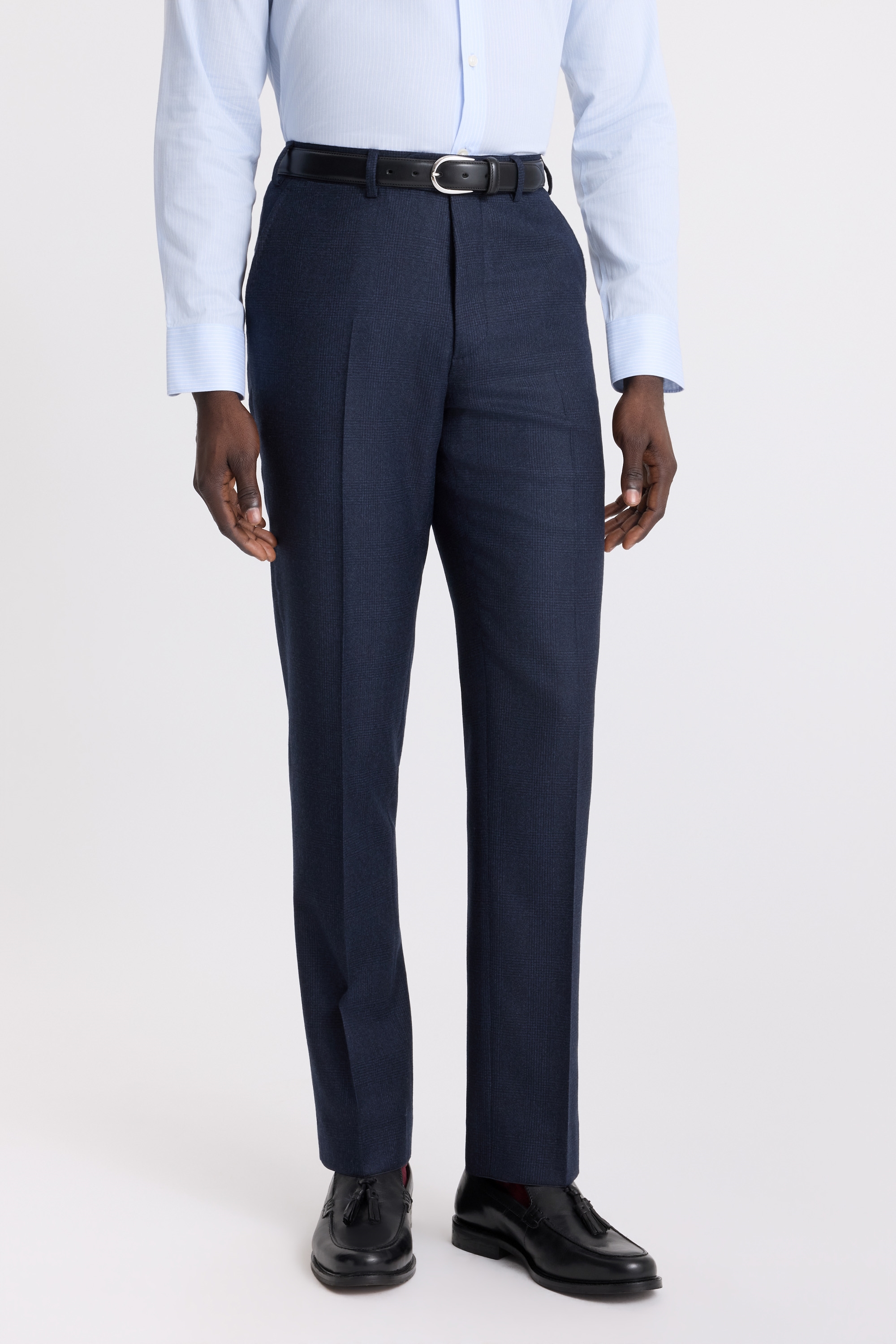 Tailored Fit Navy Check Suit
