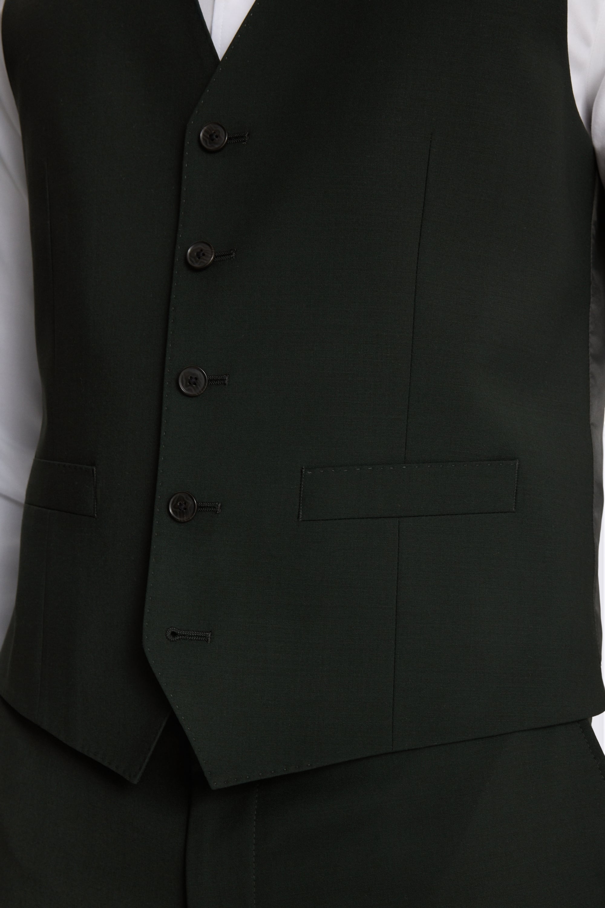Perfomance Tailored Dark Green Waistcoat