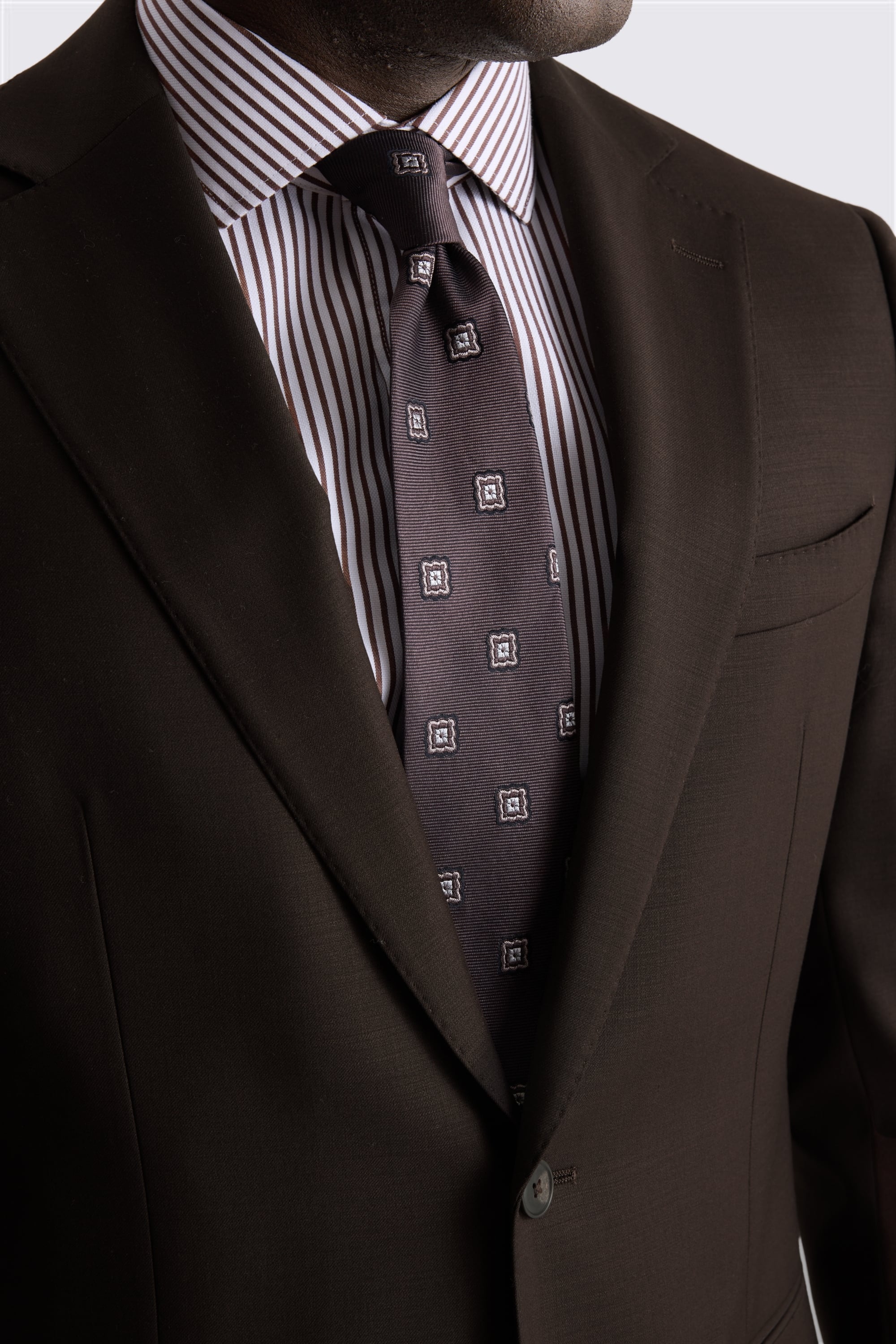 Tailored Performance Brown Twill Suit