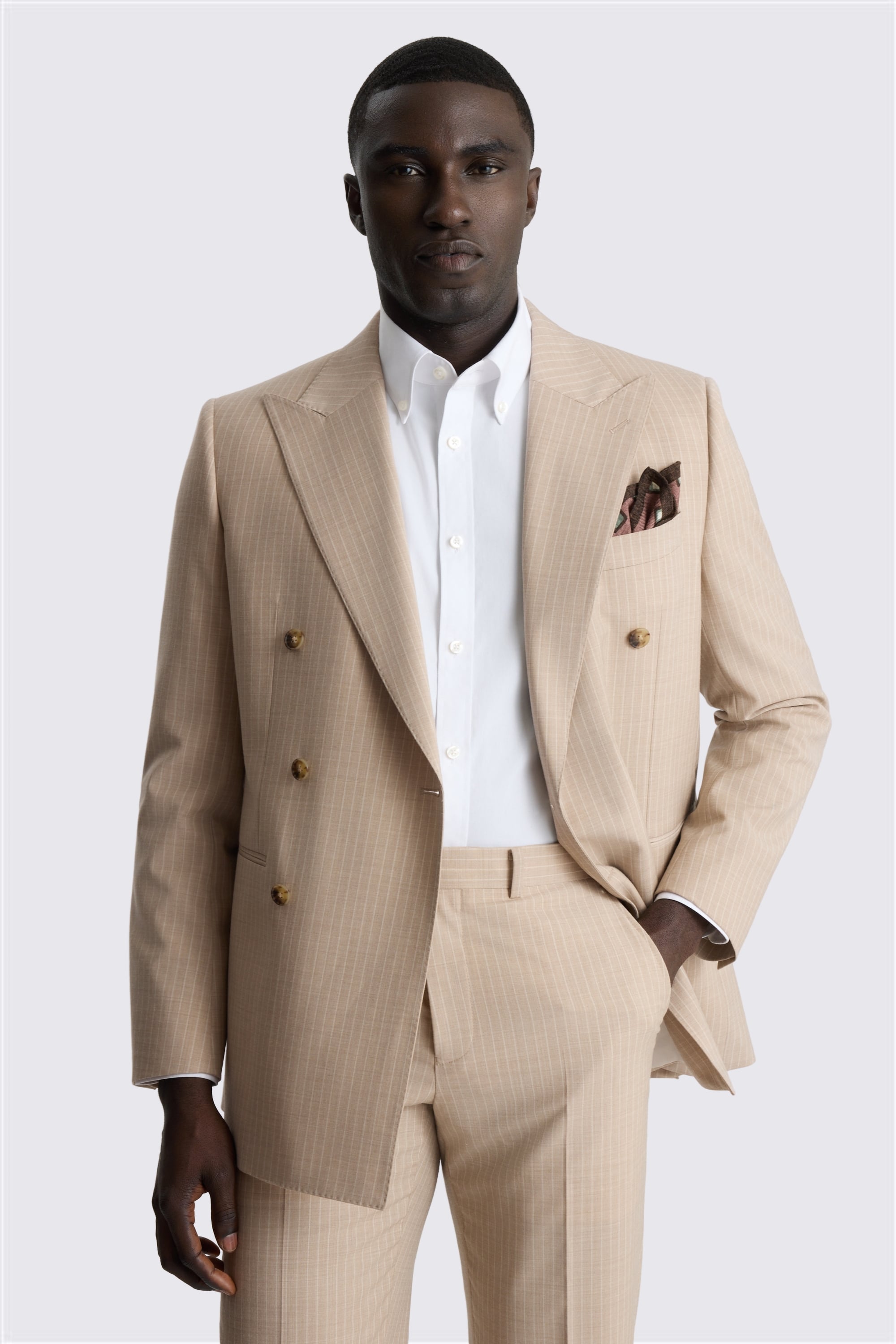 Tailored Performance Neutral Stripe Suit