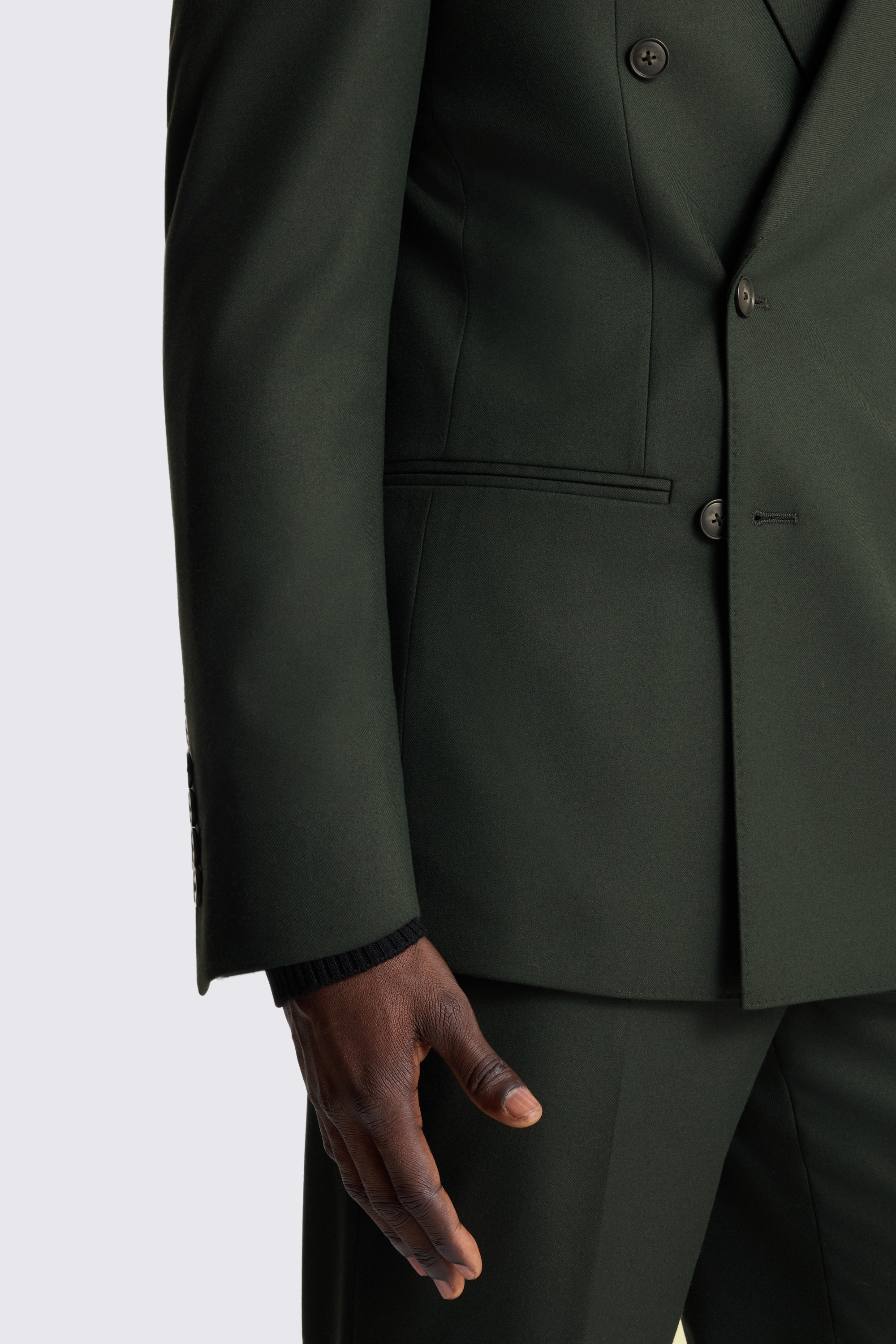 Relaxed Fit Khaki Flannel Suit