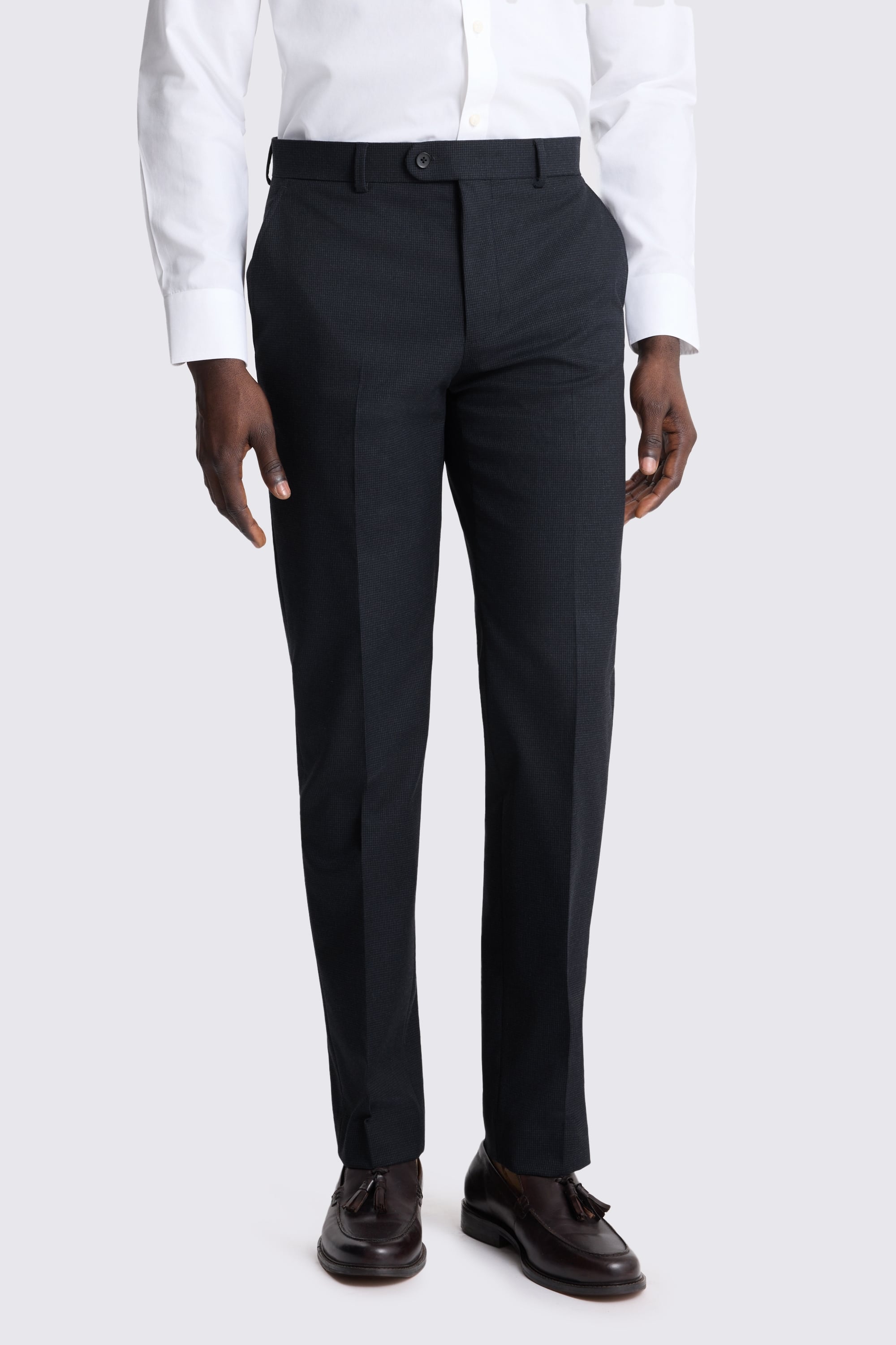 Tailored Fit Navy Puppytooth Suit Jacket