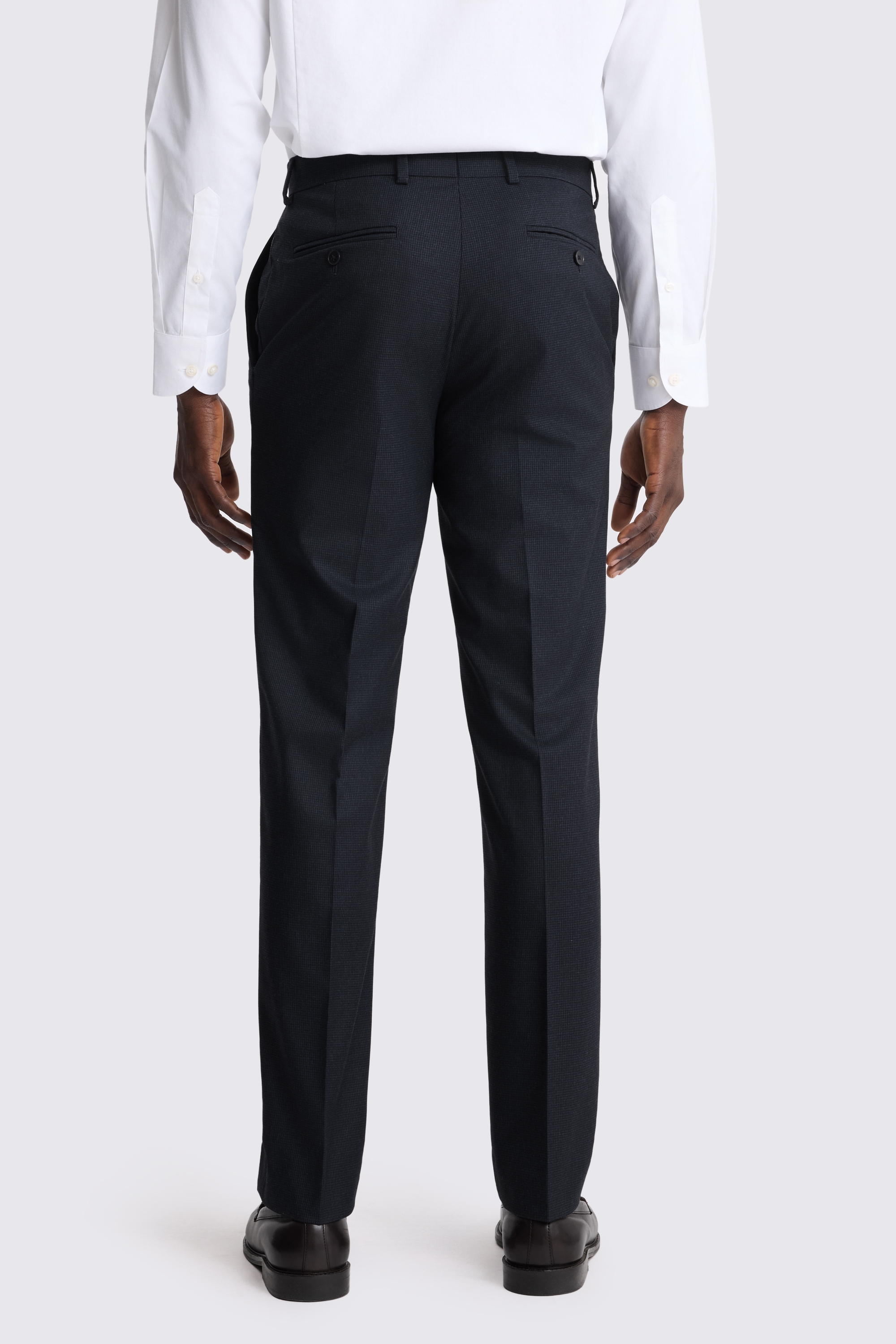 Tailored Fit Navy Puppytooth Trouser