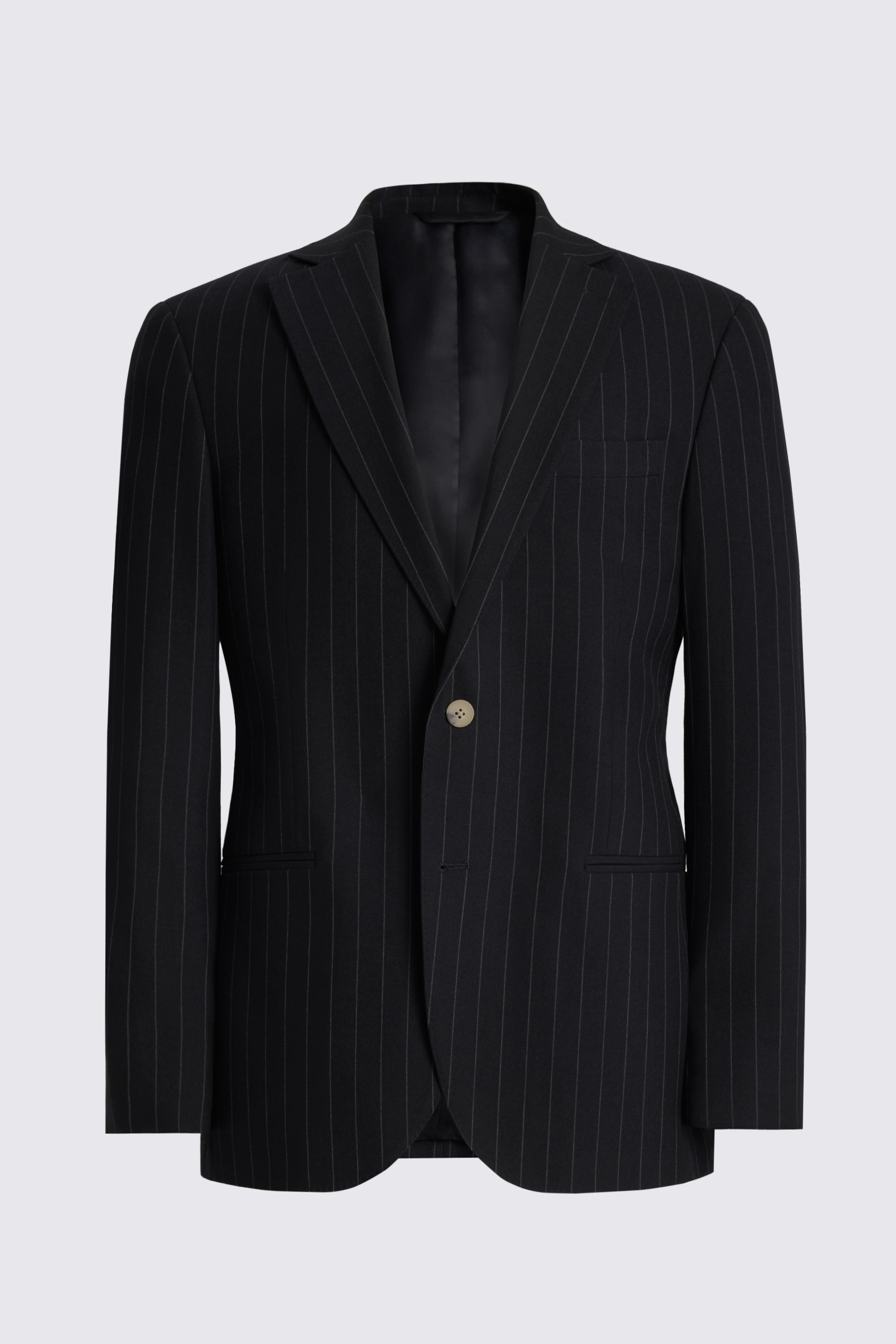 Tailored Fit Navy Stripe Suit Jacket