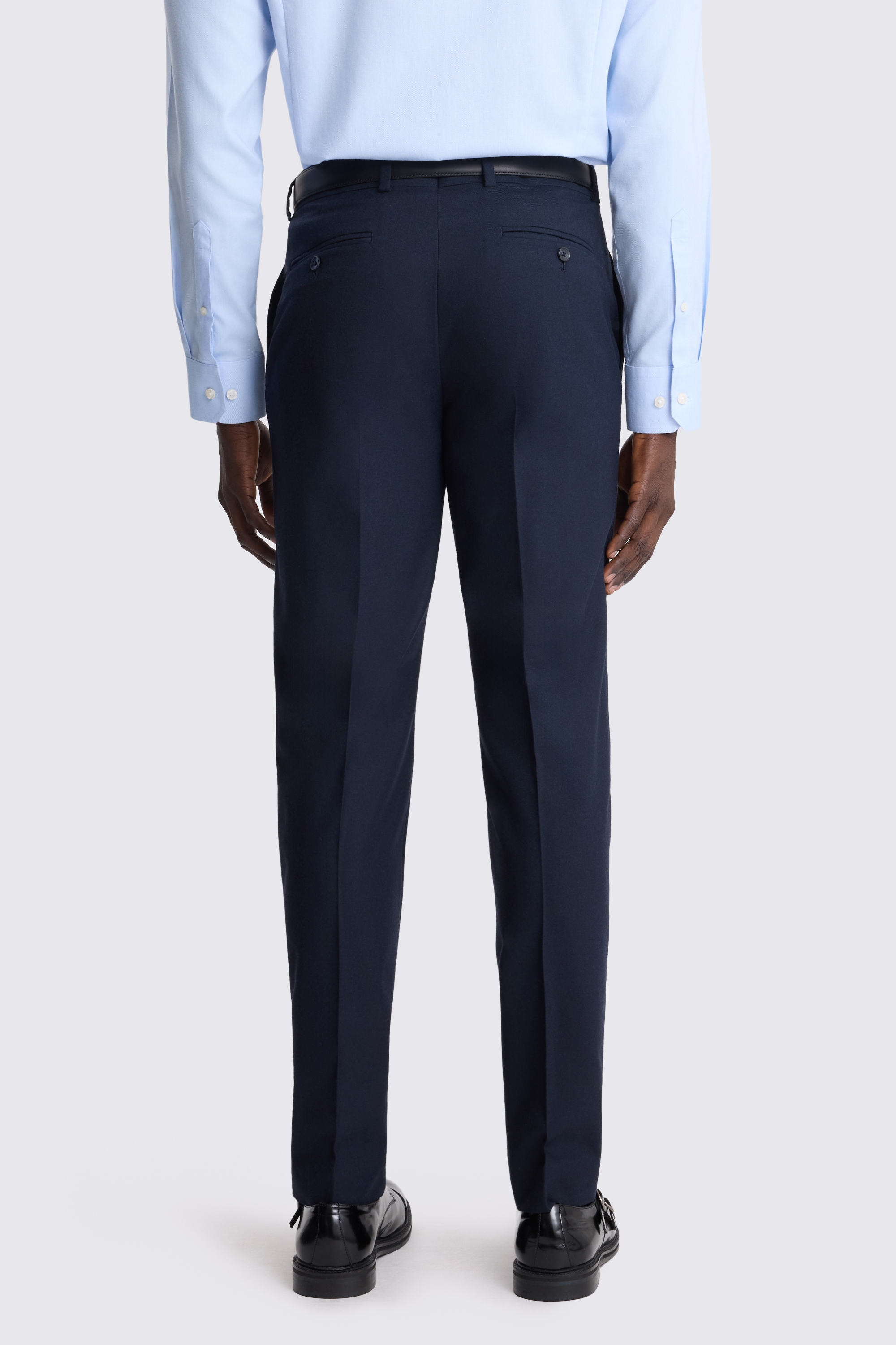 Tailored Fit Navy Flannel Trouser