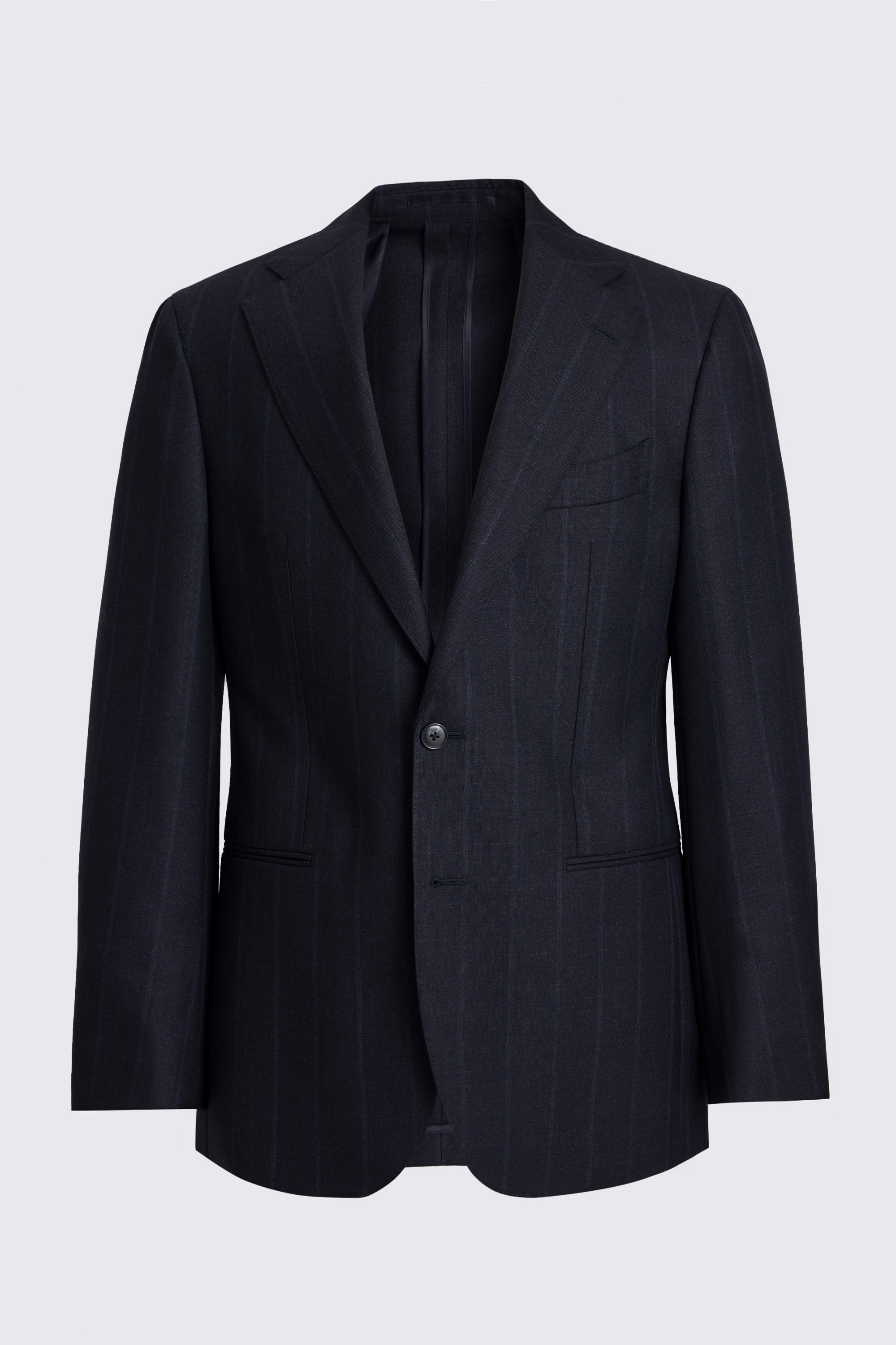 Italian Tailored Fit Navy Stripe Suit