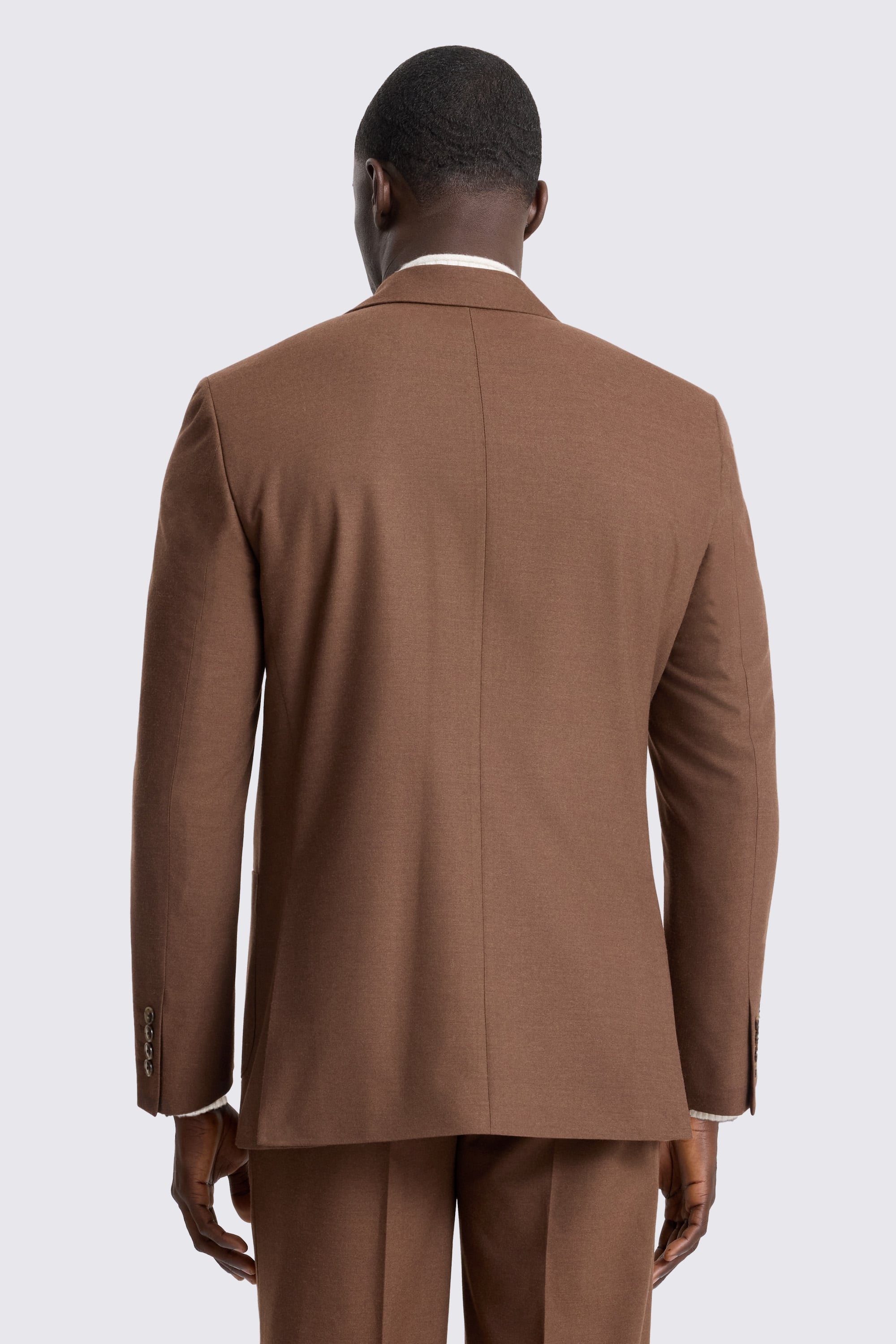 Relaxed Fit Chestnut Flannel Suit