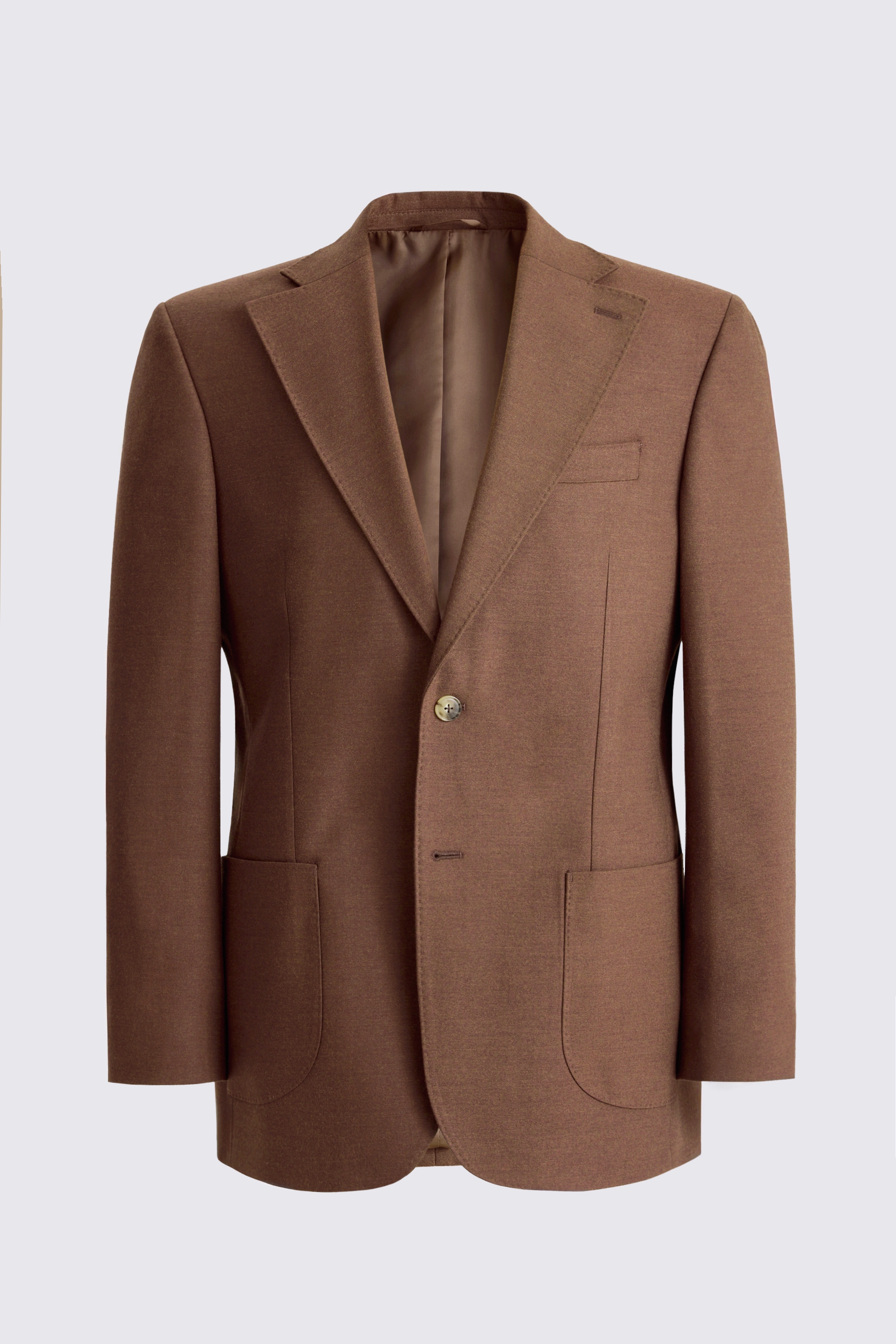 Relaxed Fit Chestnut Flannel Suit