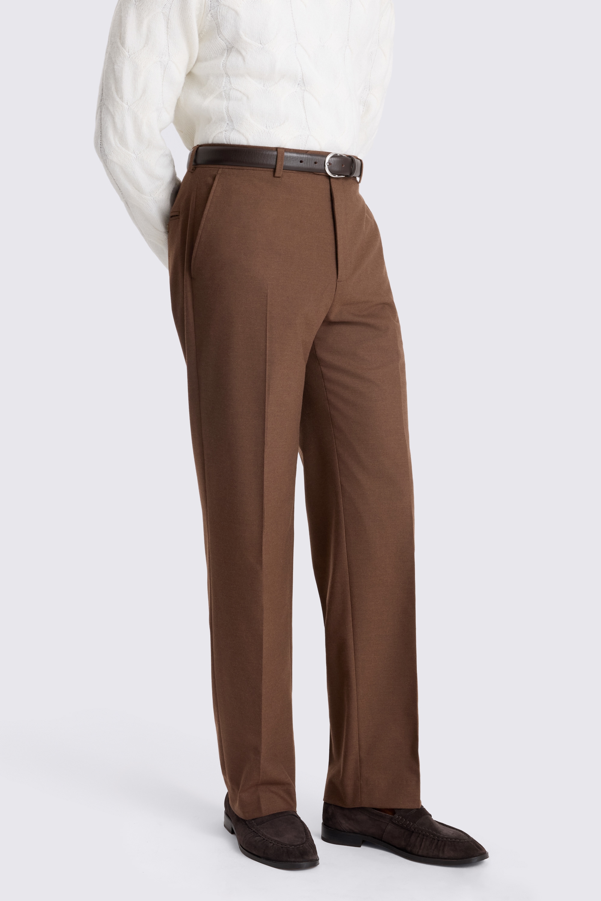 Relaxed Fit Chestnut Flannel Pants