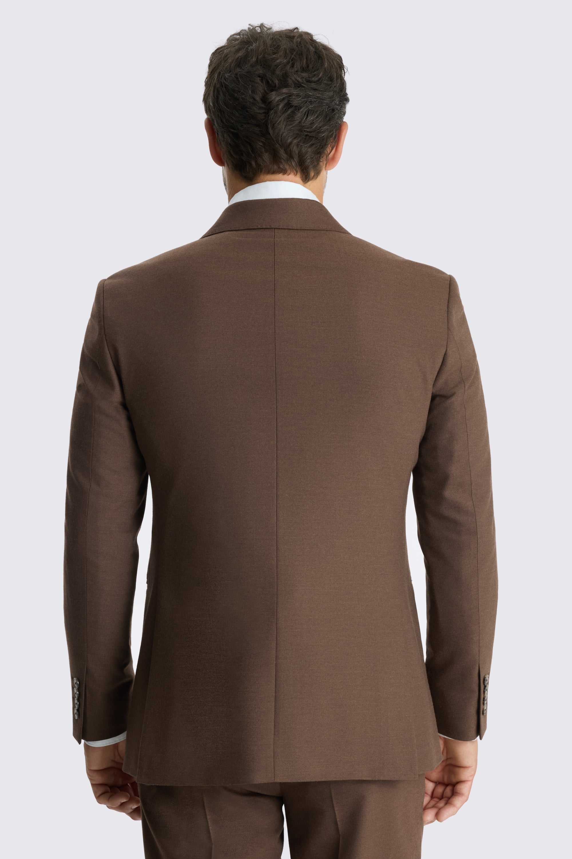 Slim Fit Chestnut Flannel Suit