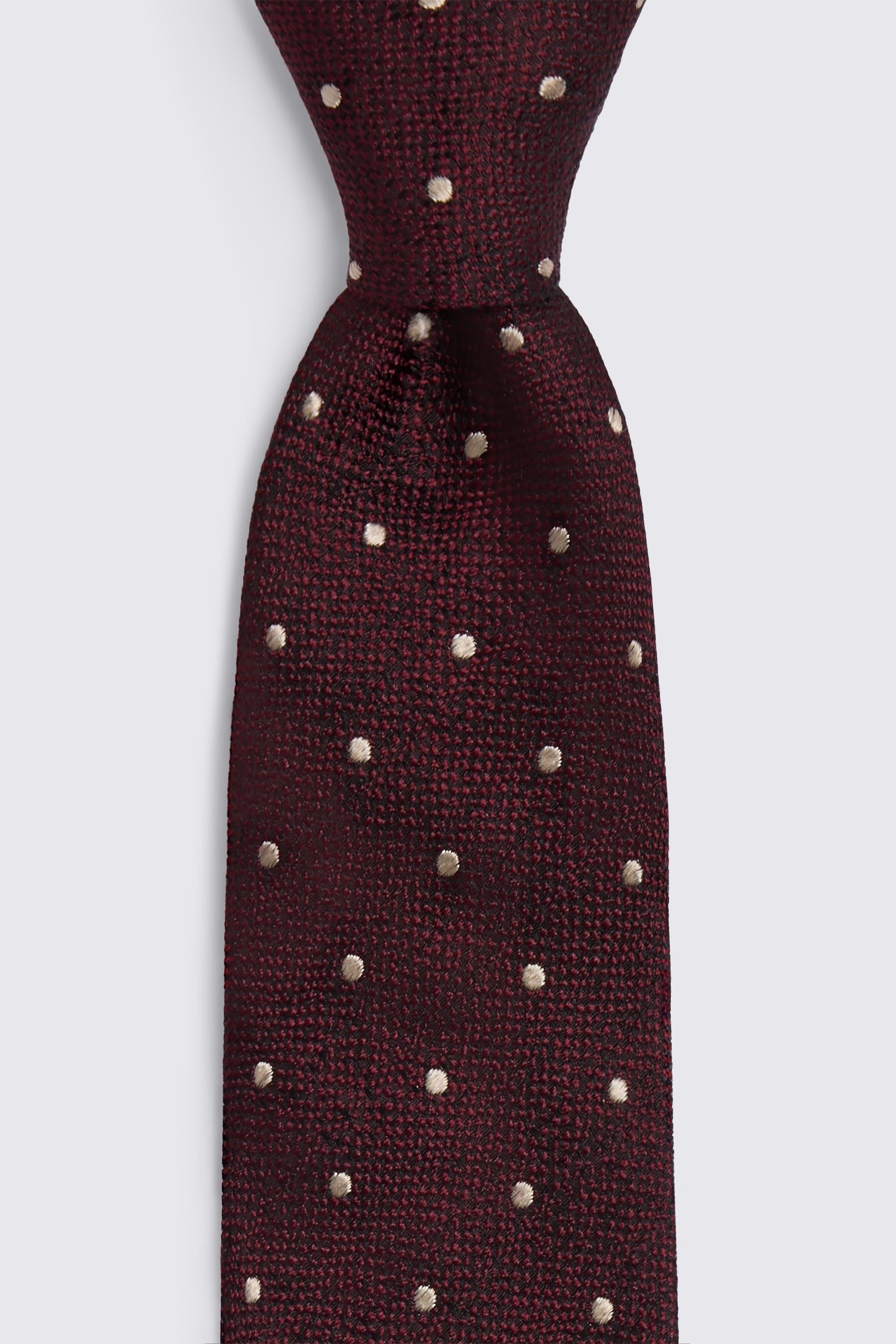 Burgundy Silk Spot Tie