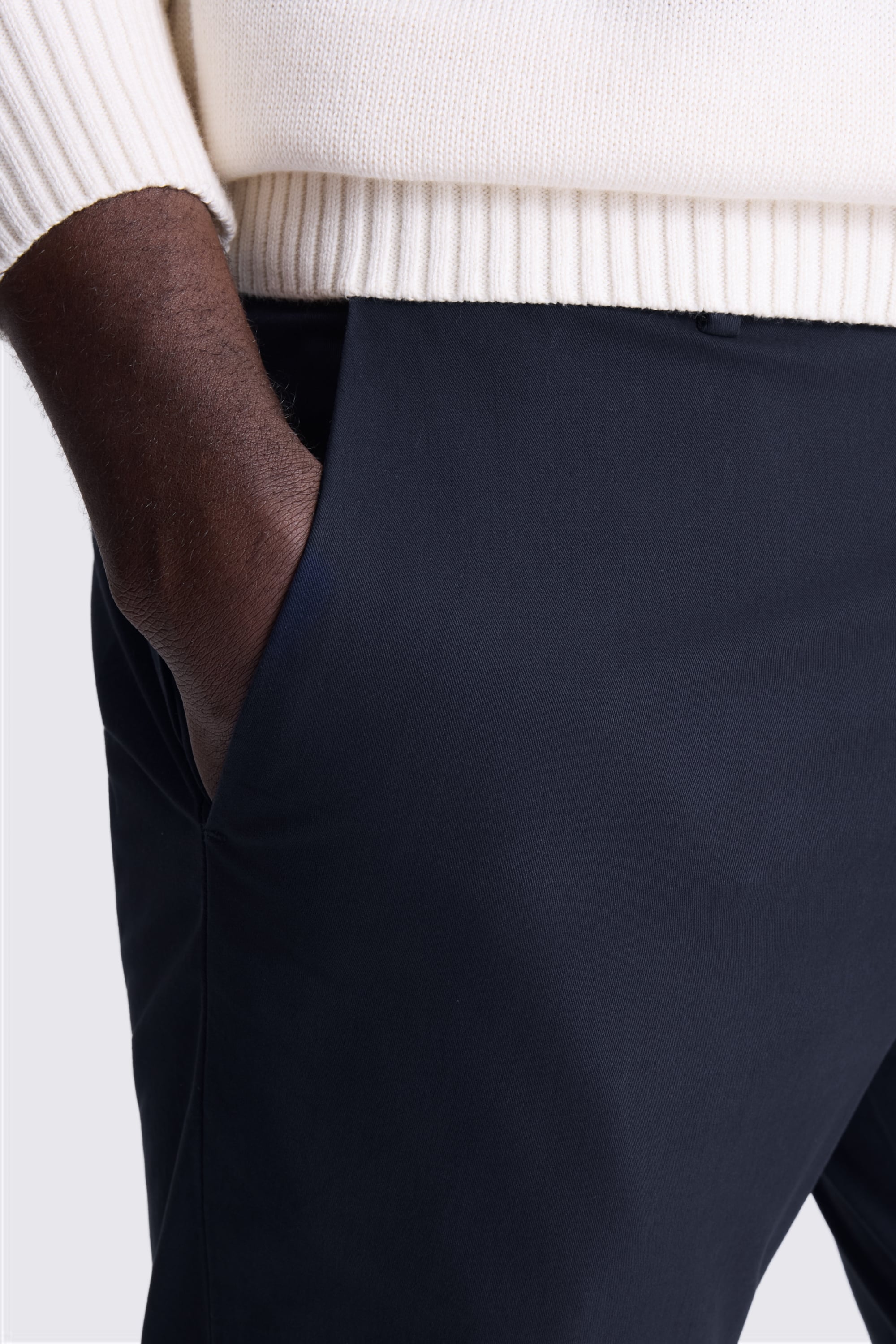 Slim Fit Navy Cotton Chino