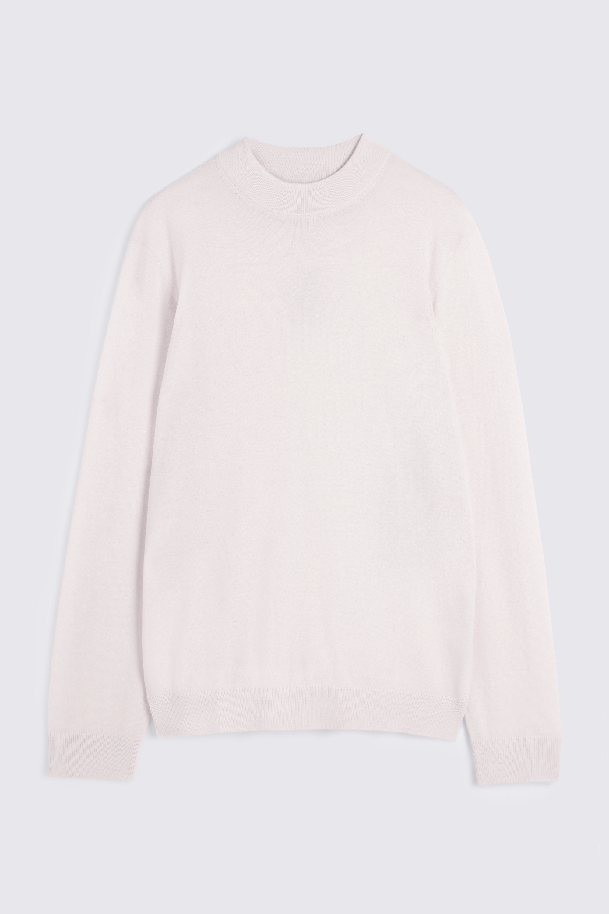 Pink Merino Mock-Neck Jumper