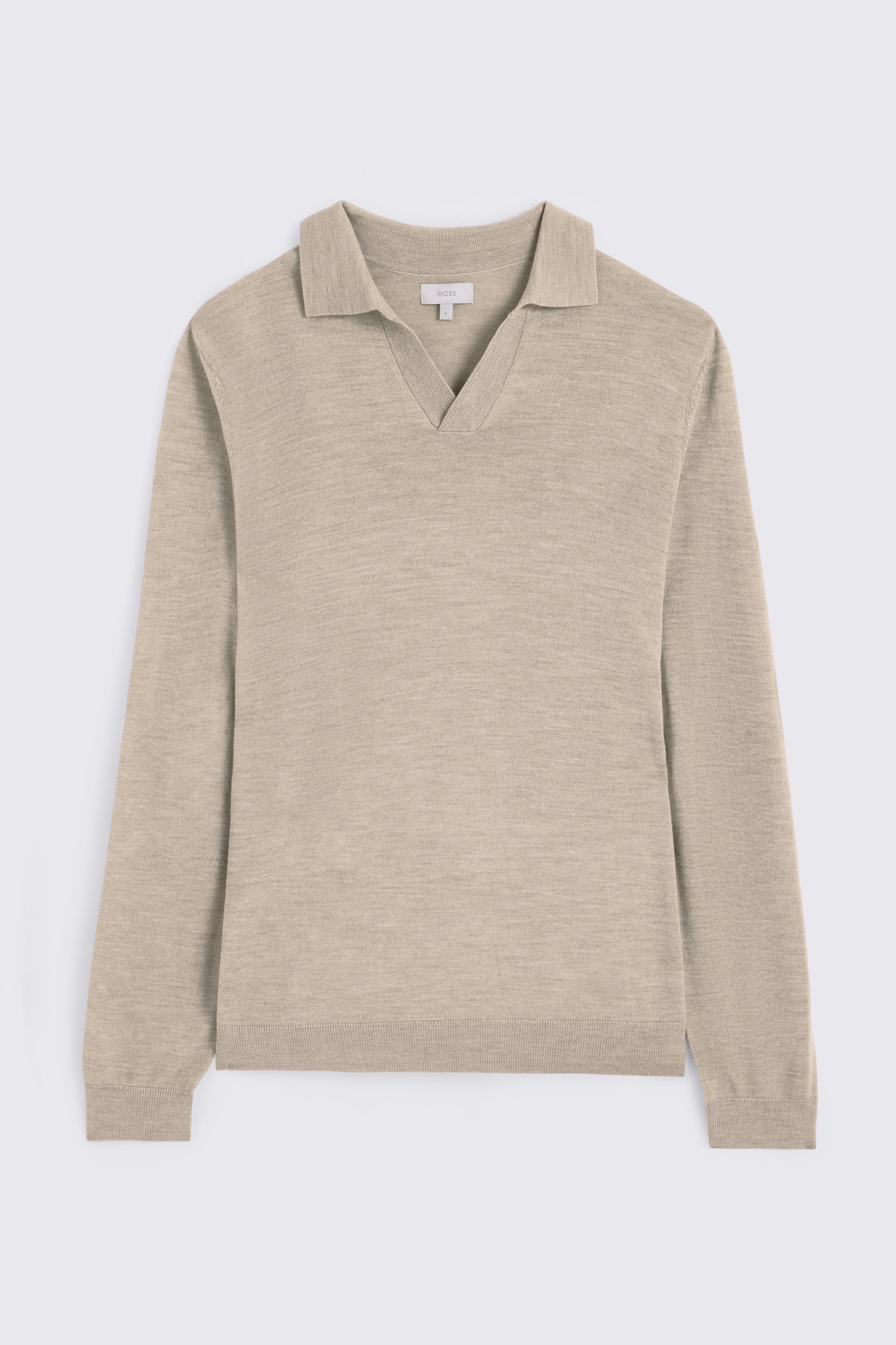 Taupe Merino Skipper Polo Shirt