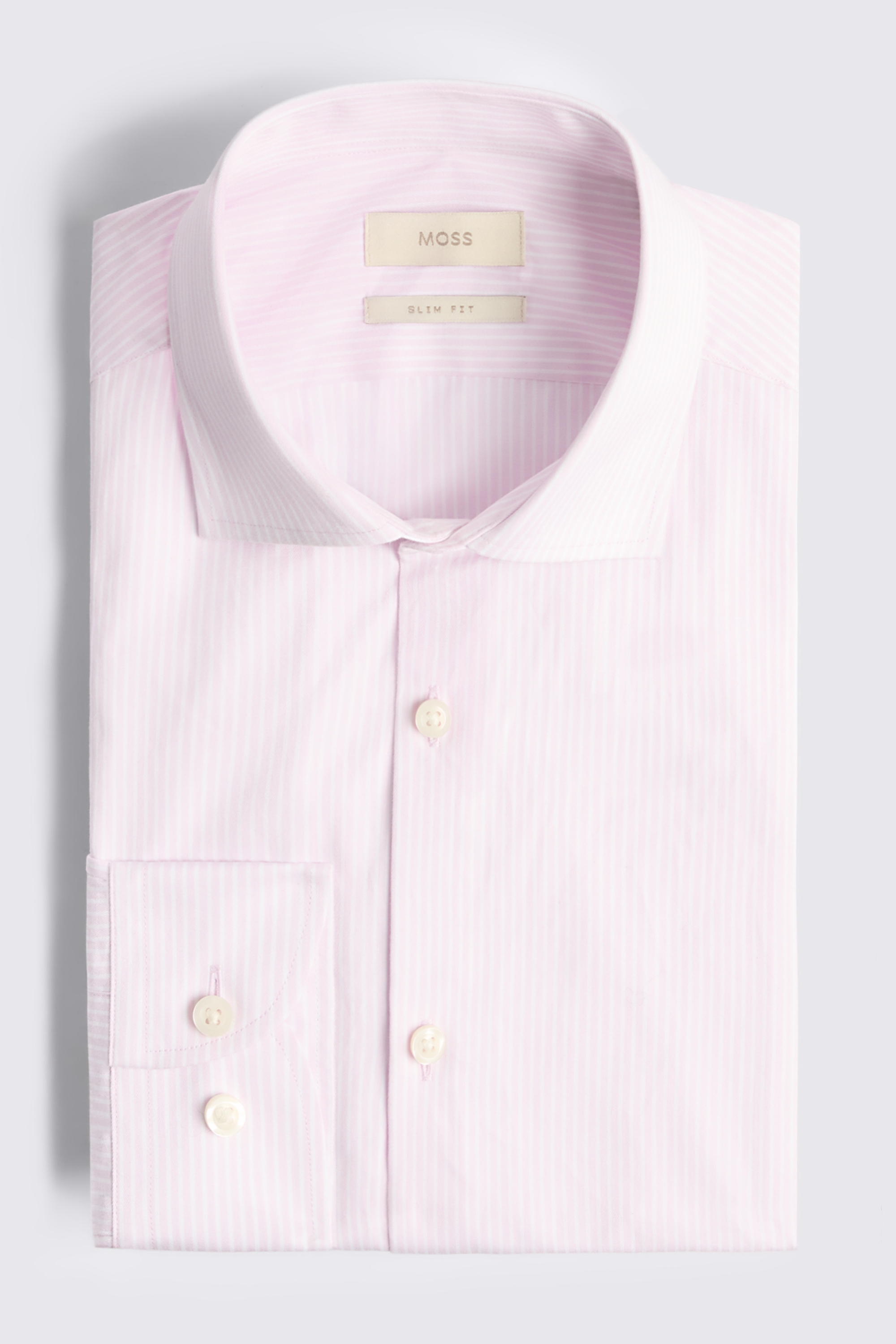 Slim Fit Pink Stripe Shirt