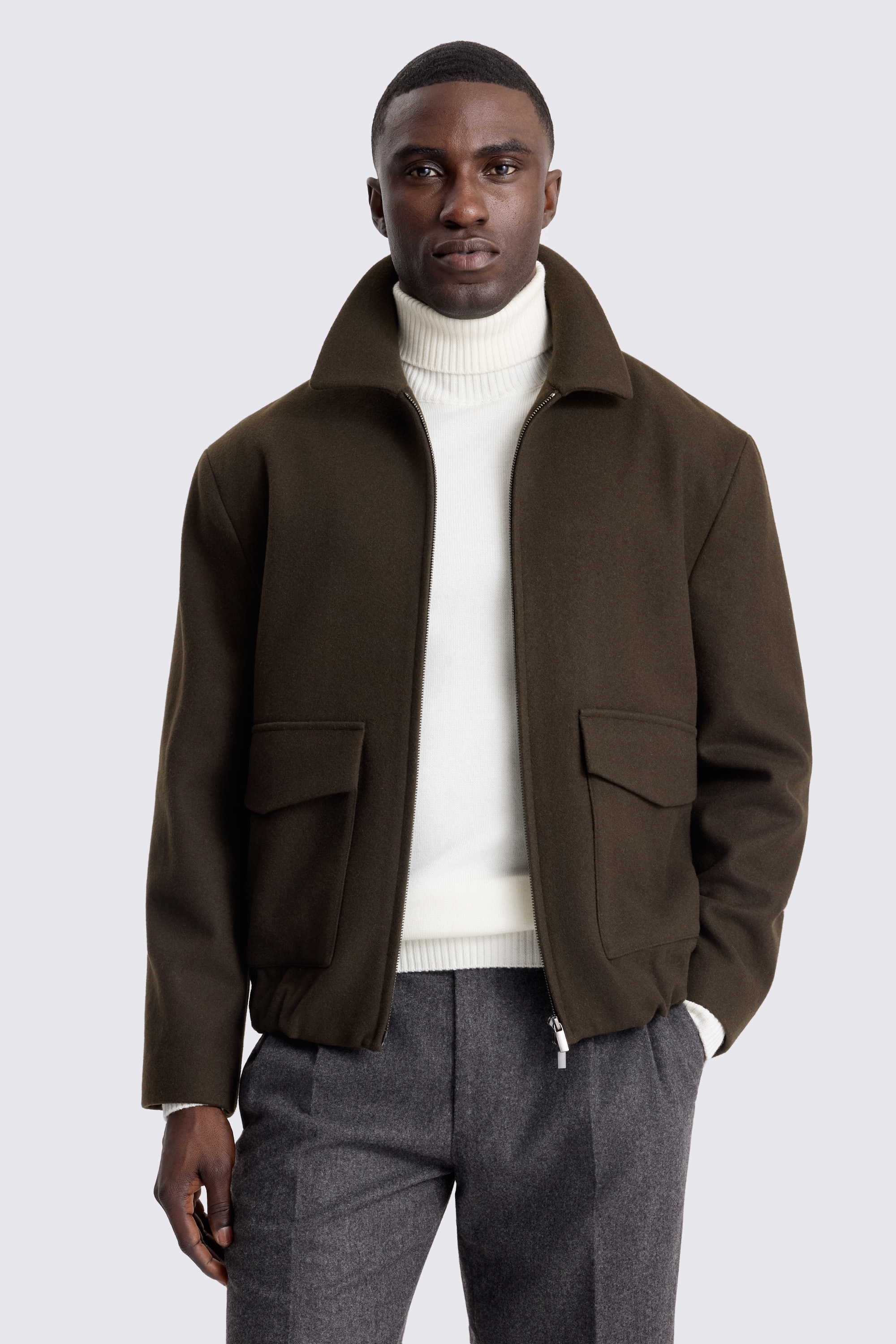 Khaki Blouson Jacket