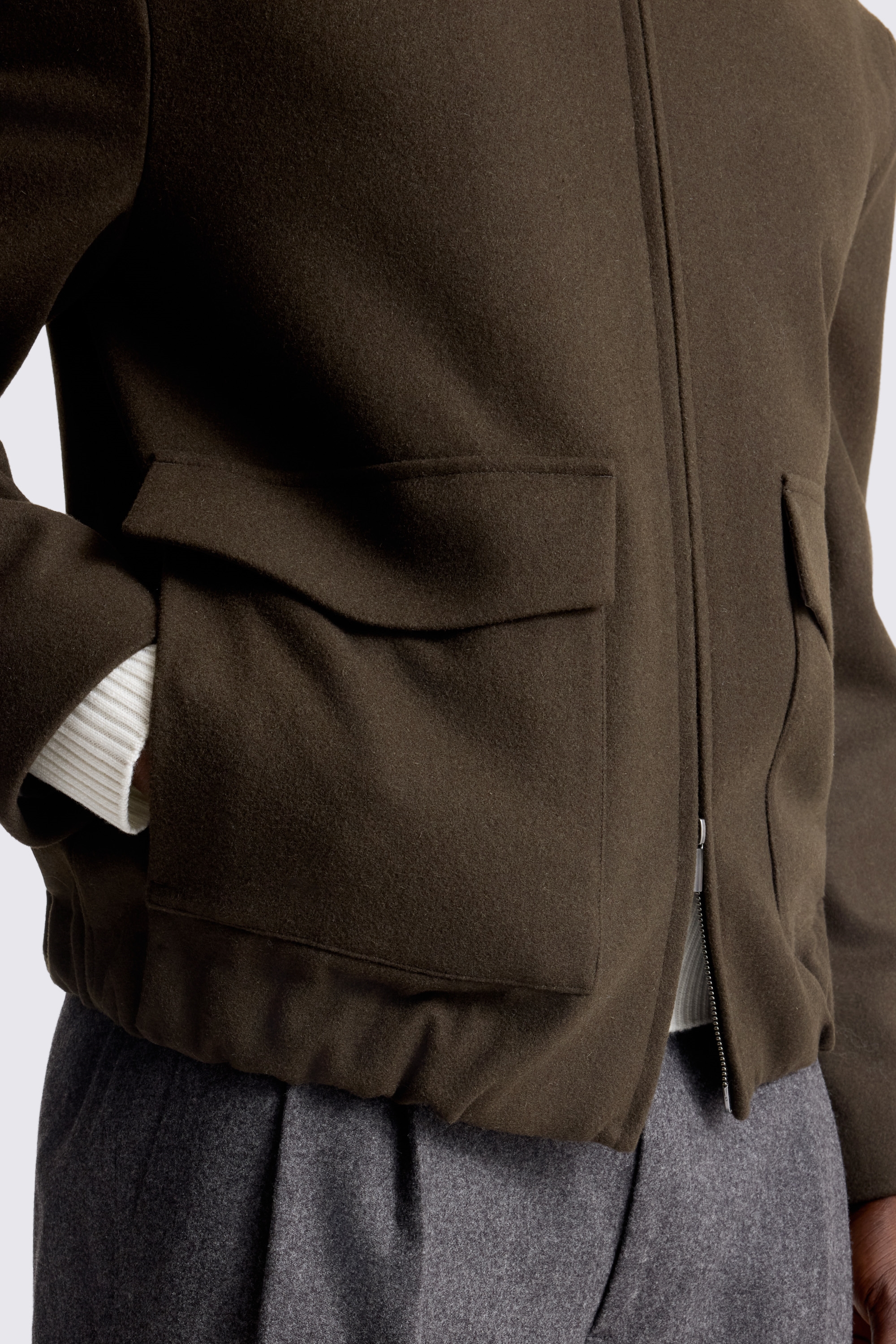 Khaki Blouson Jacket