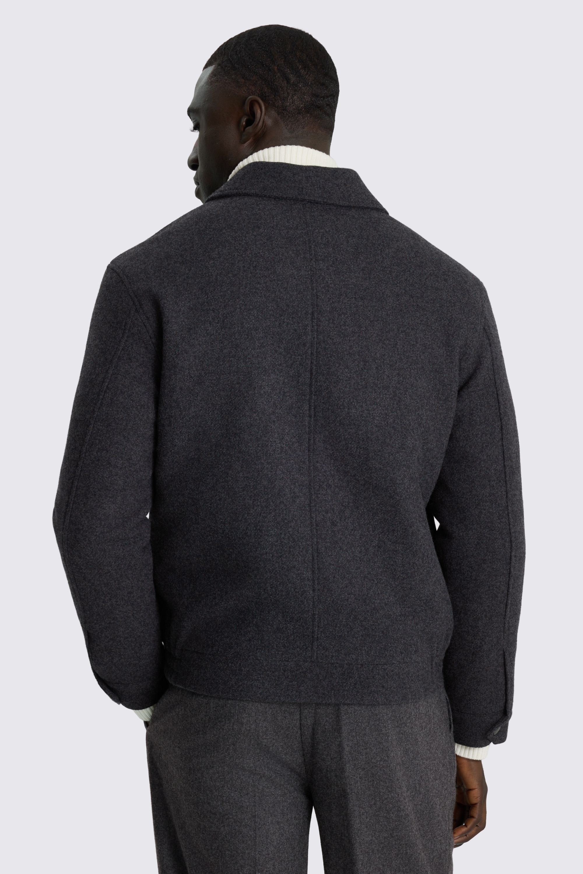 Grey Quilted Zip