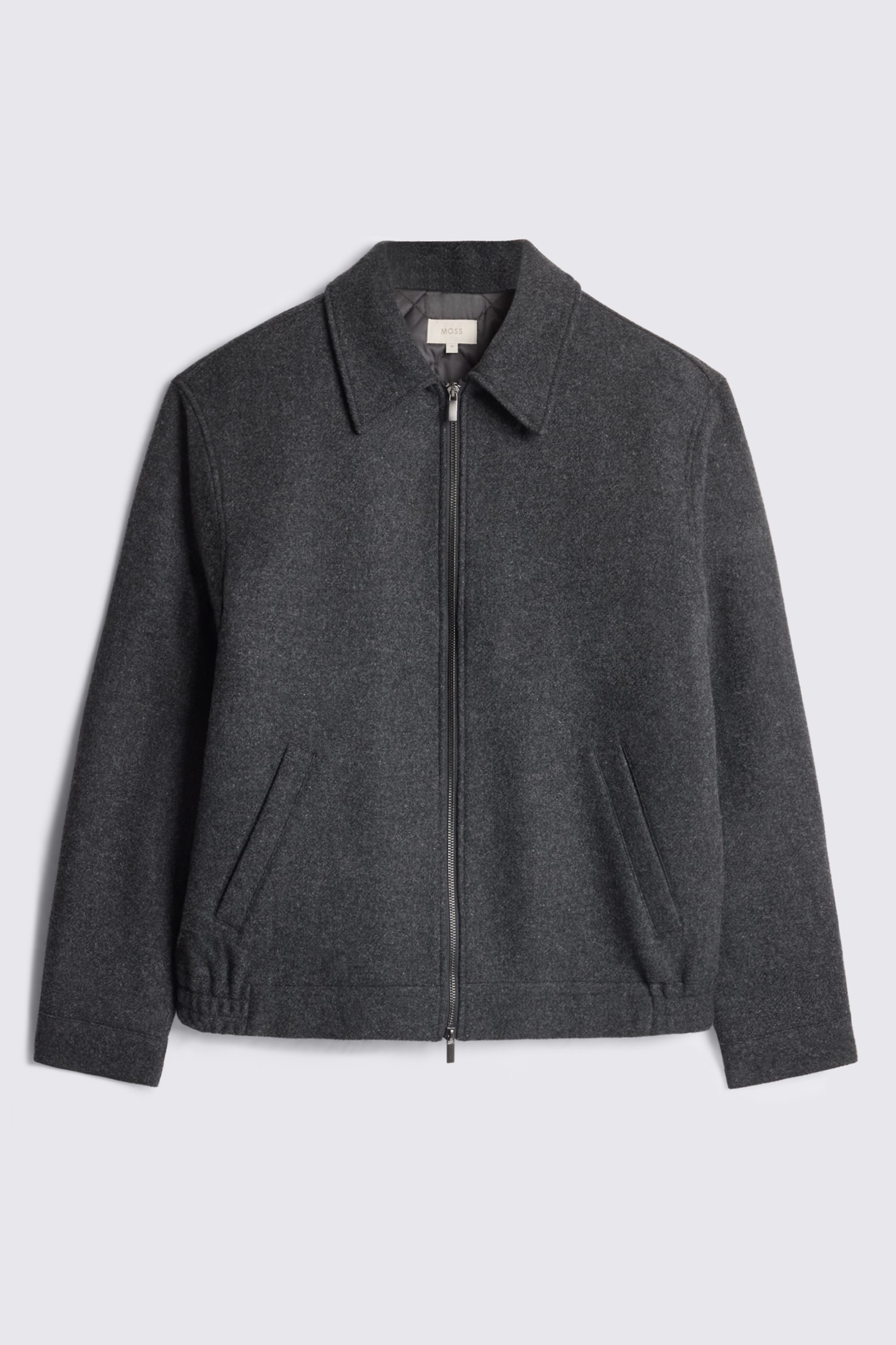 Grey Quilted Zip