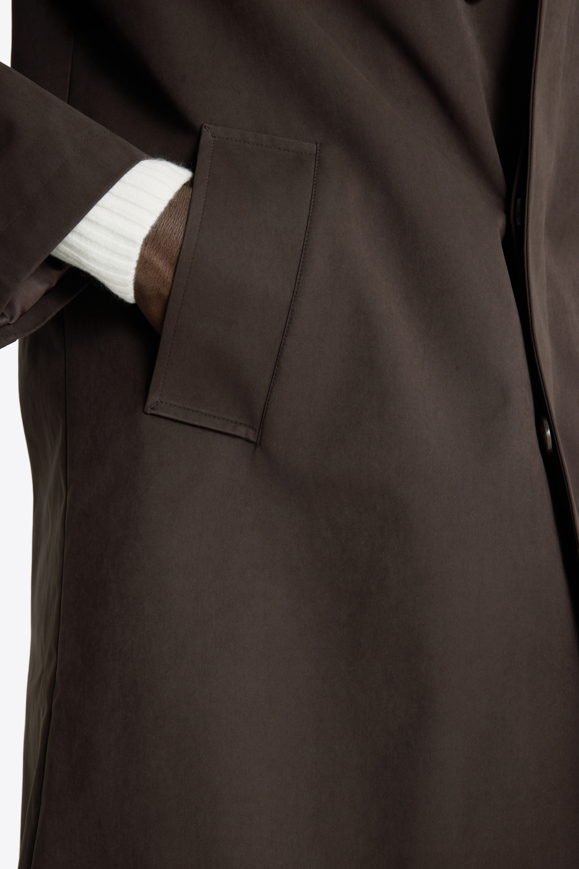 Brown Rain Coat with Insert