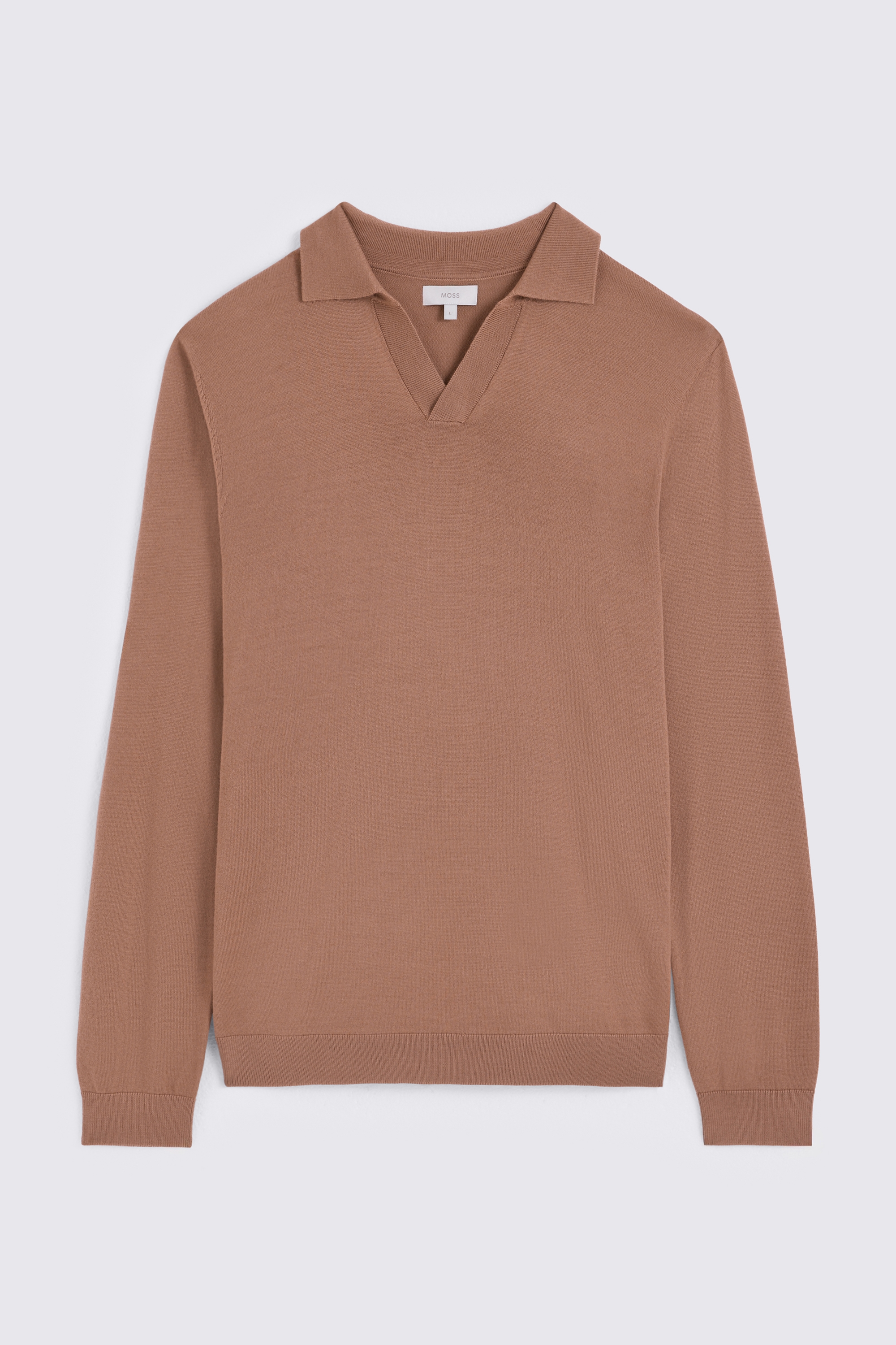 Dusty Pink Merino Skipper Polo Shirt