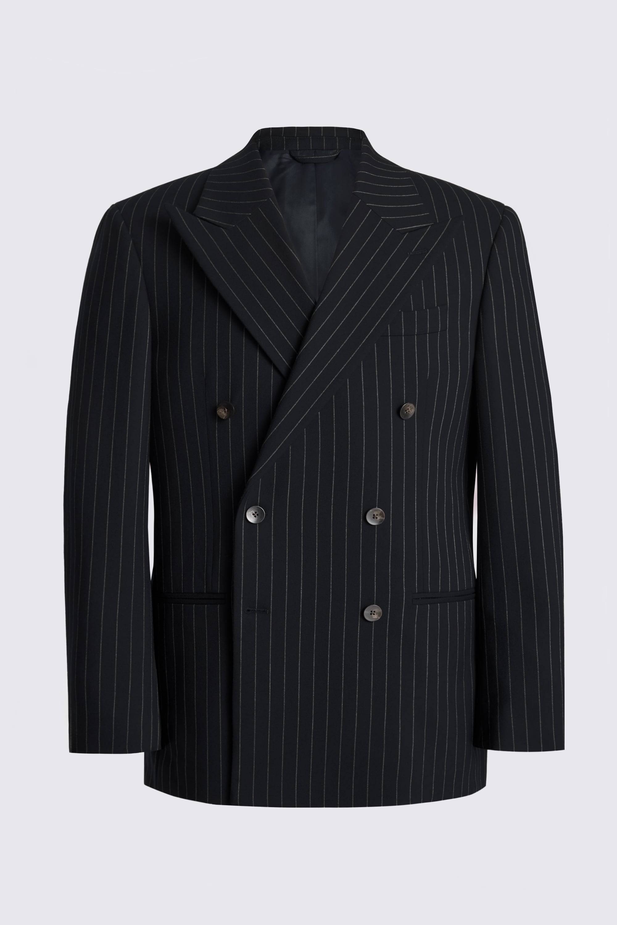 Relaxed Fit Navy Stripe Suit