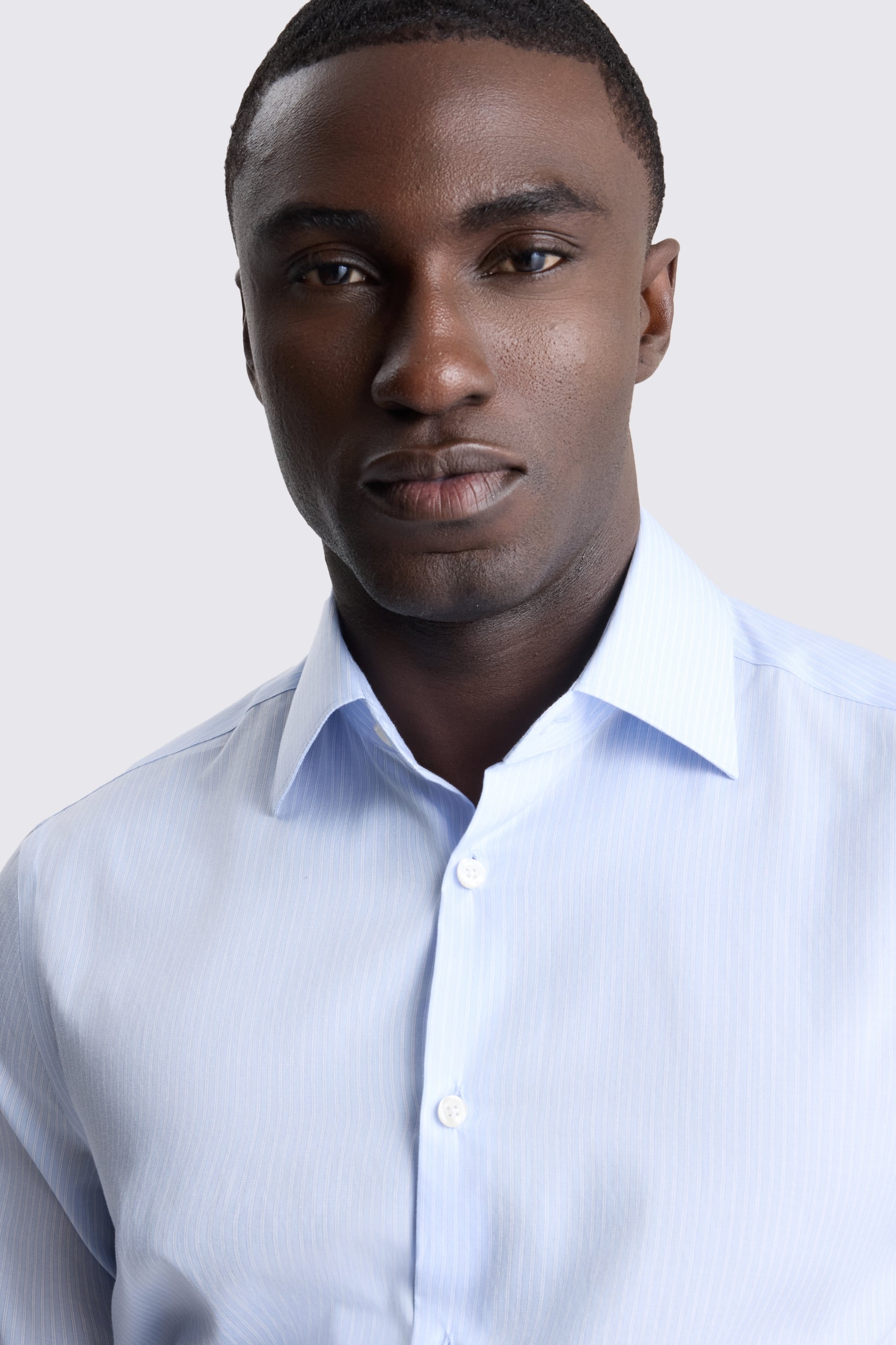 Tailored Fit Sky Stripe Shirt