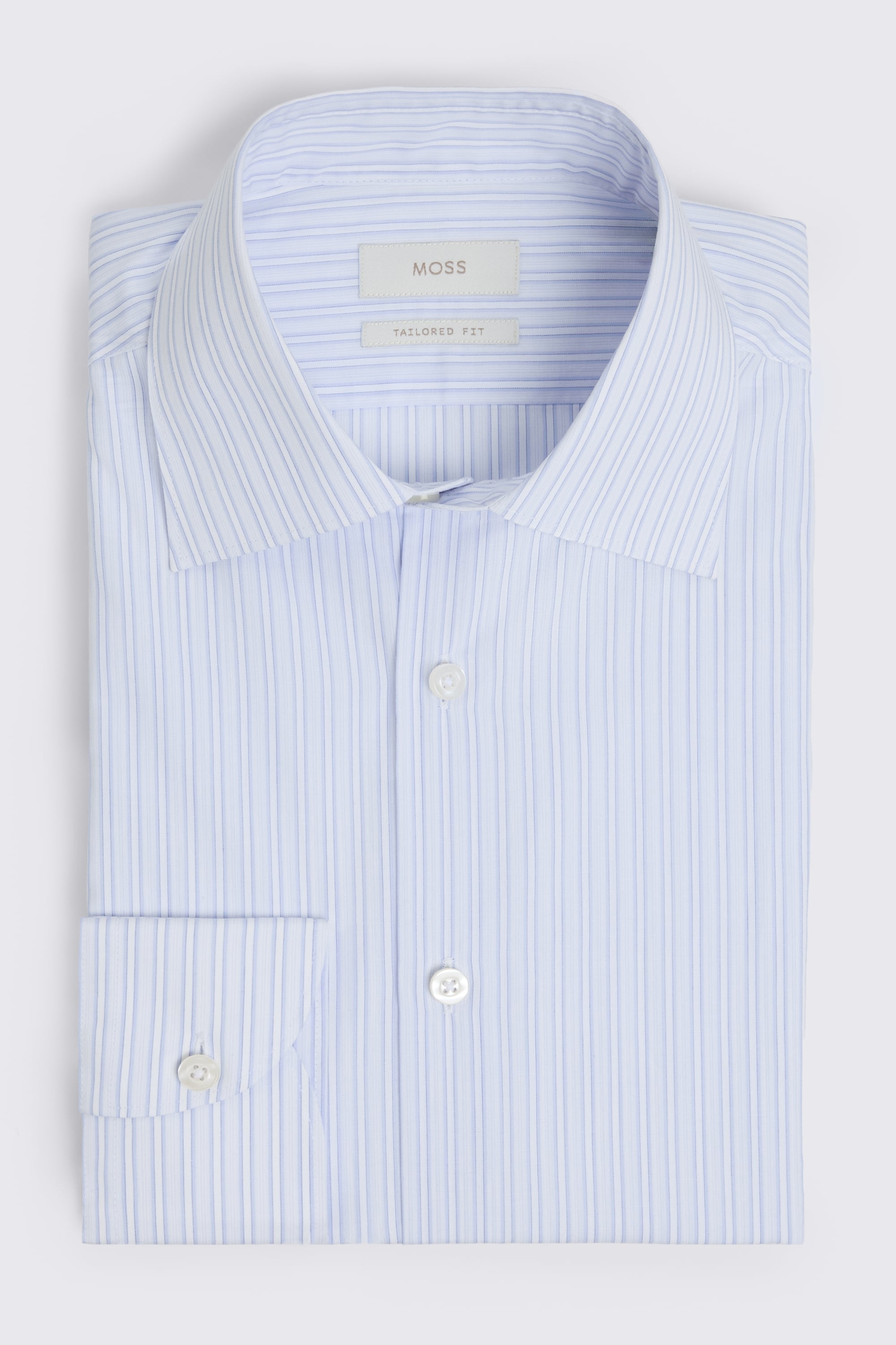 Tailored Fit Light Blue Stripe Shirt